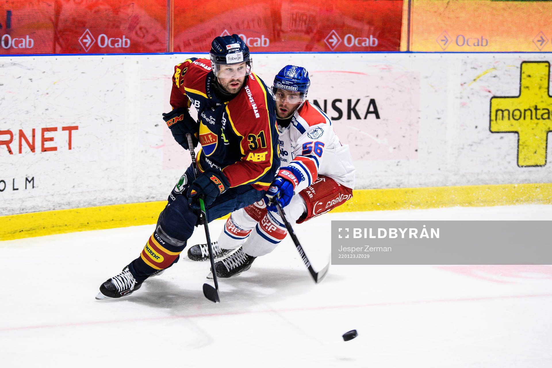 Djurgårdens Dick Axelsson och Oskarshamns Robin Norell