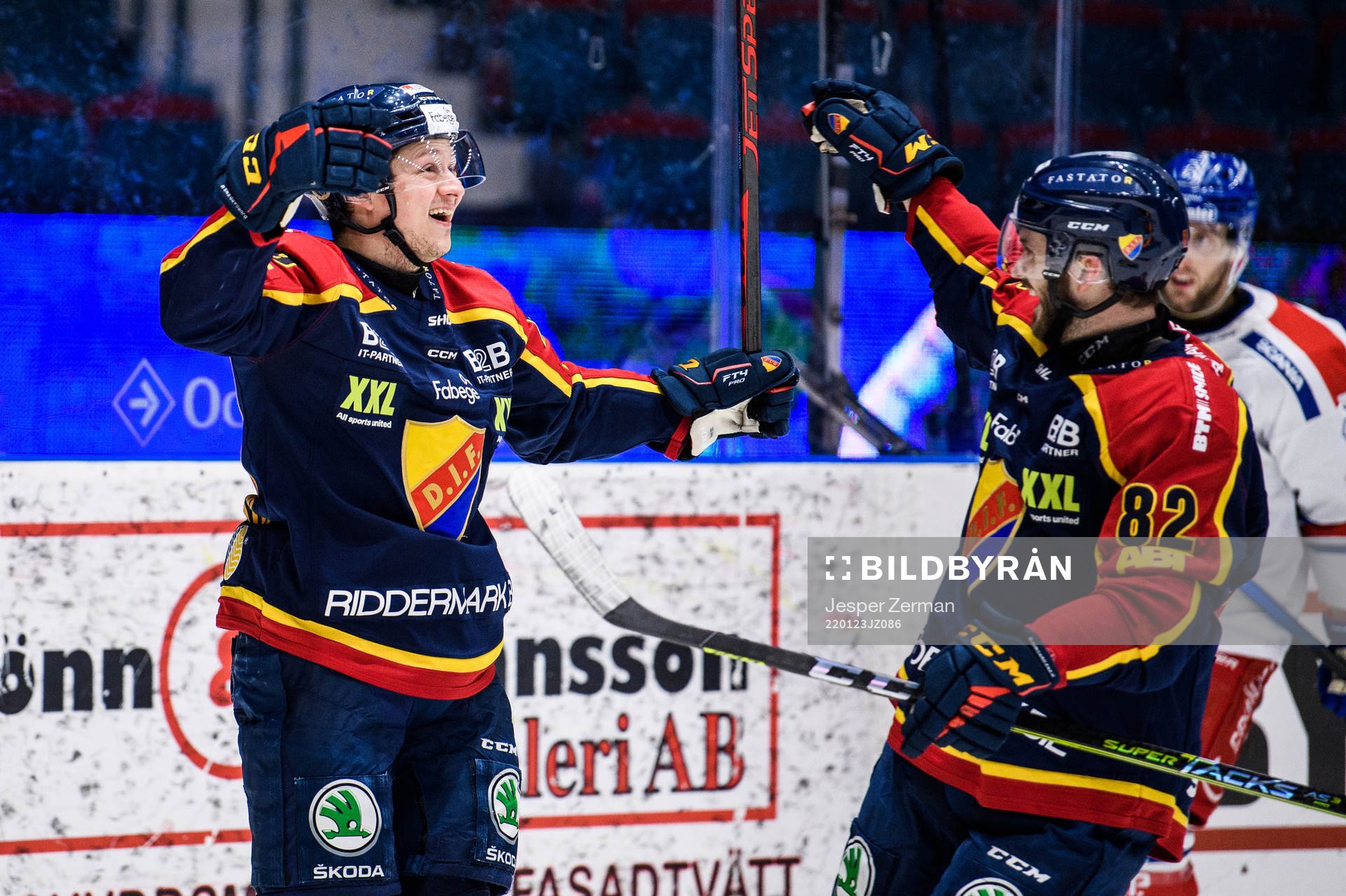 Djurgårdens Rhett Rakhshani jublar