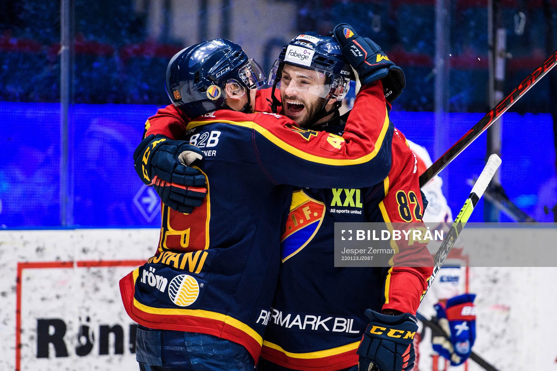 Djurgårdens Rhett Rakhshani jublar