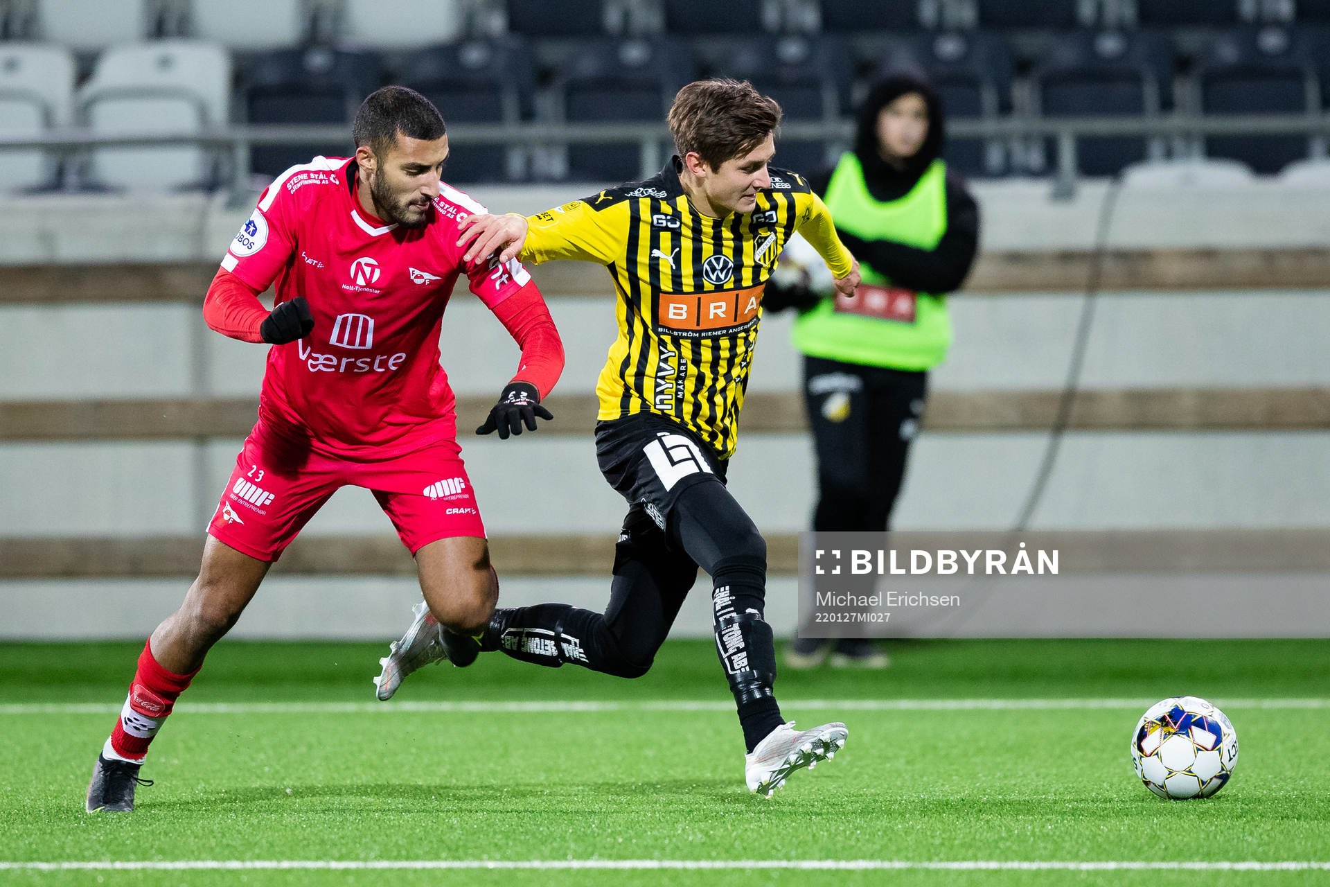 Fredrikstads Ayoub Aleesami och Häckens Leo Bengtsson