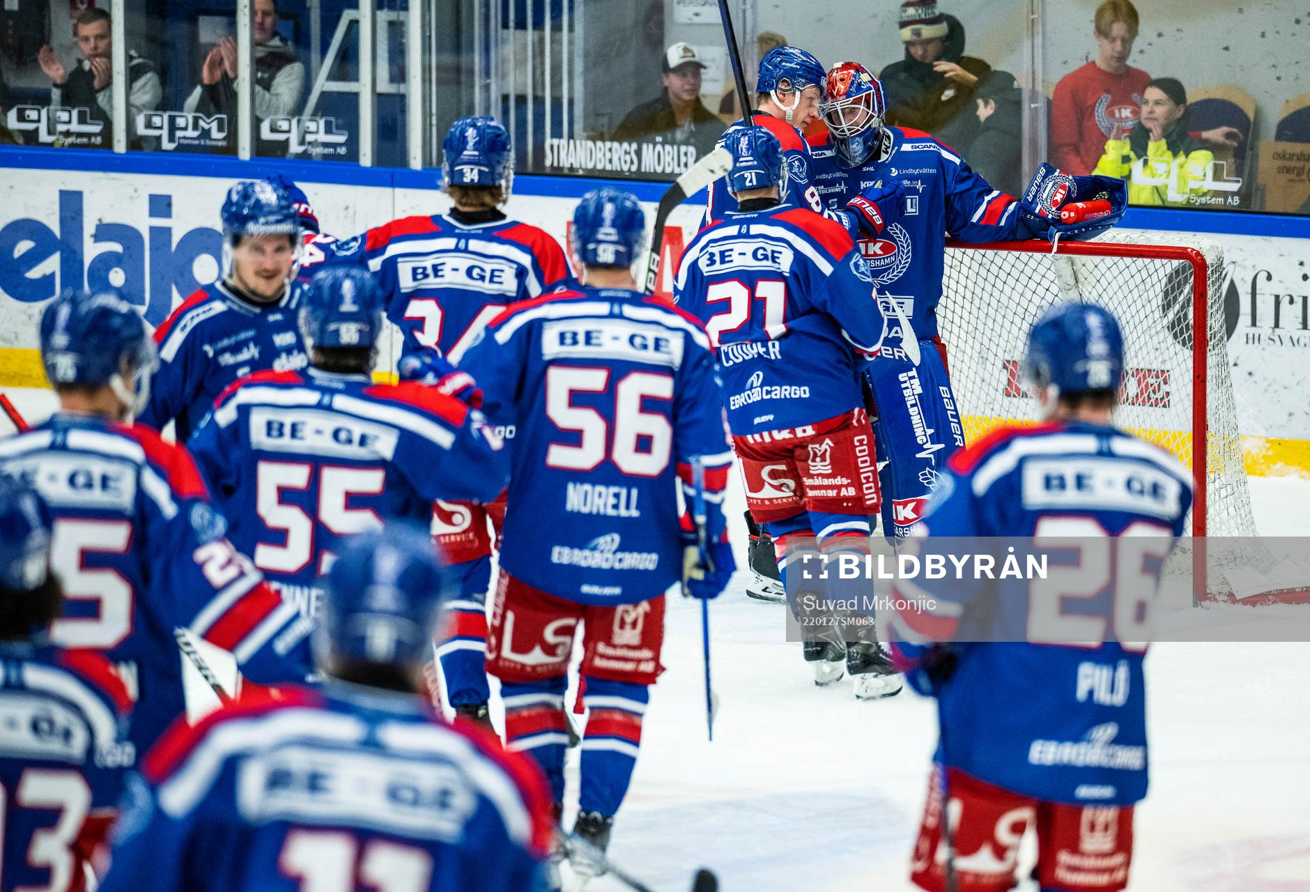 Oskarshamns spelare jublar