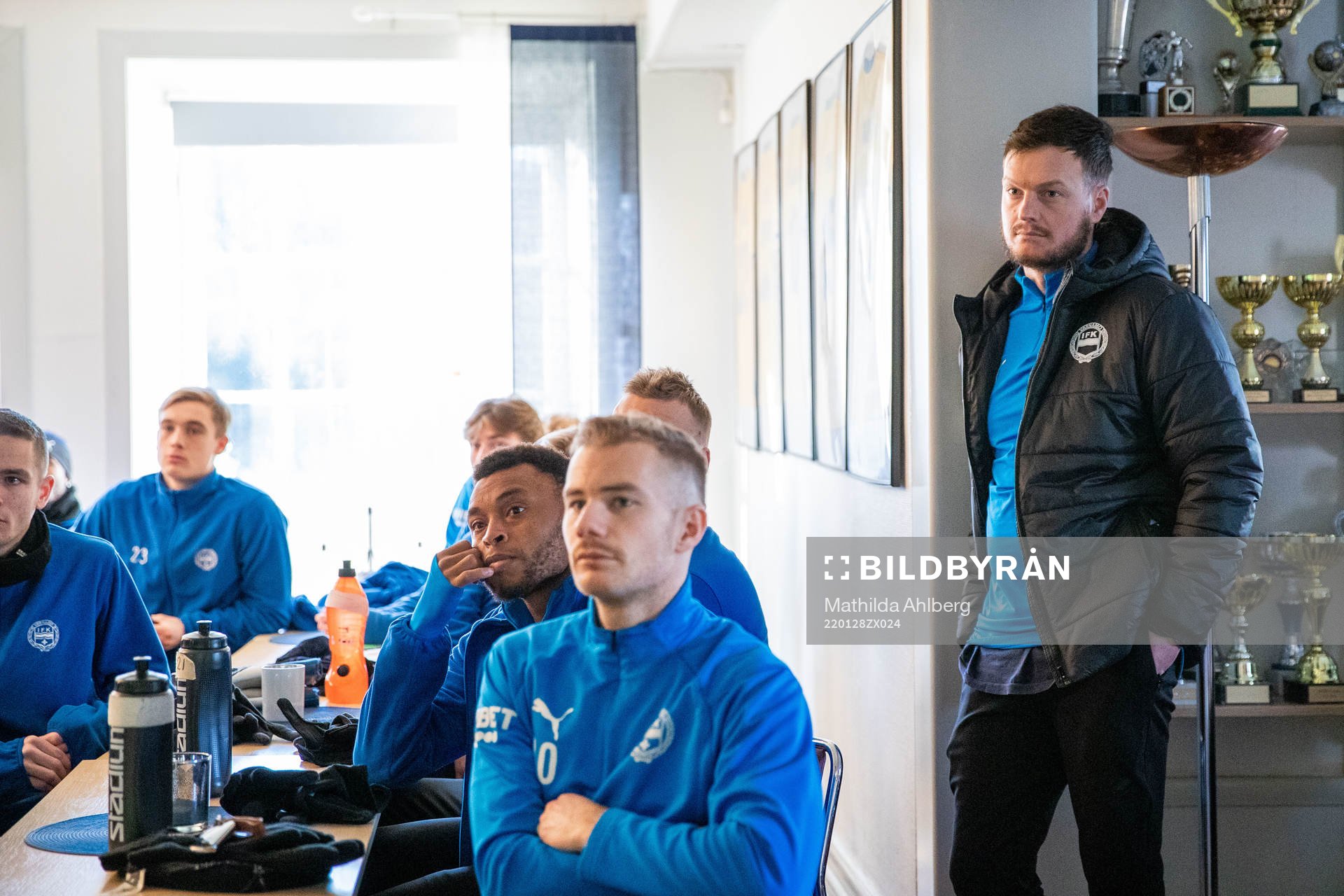 Värnamos Abdussalam Magashy och tränare Kim Hellberg