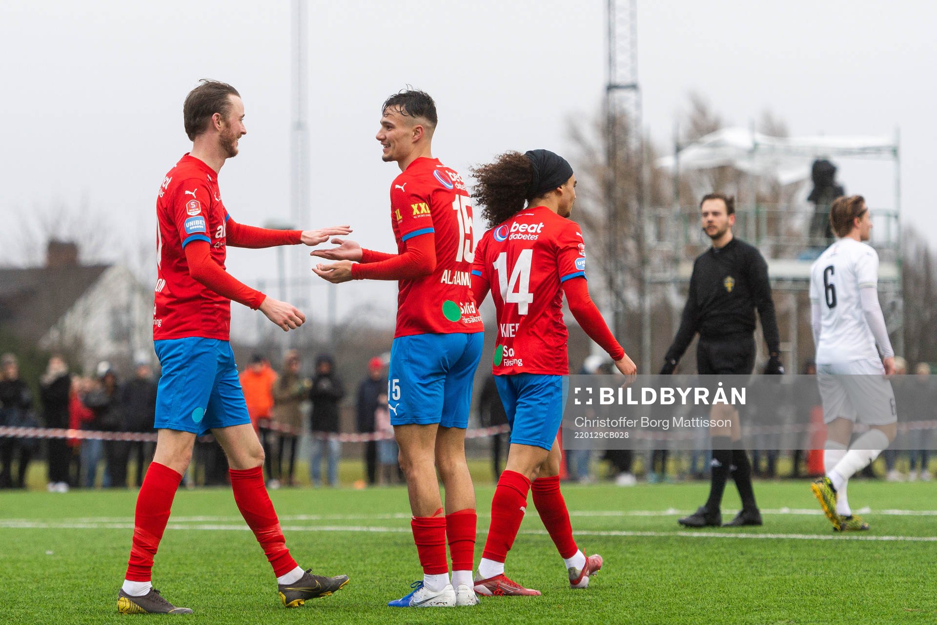 Helsingborgs Rasmus Jönsson och Assad Al Hamlawi jublar
