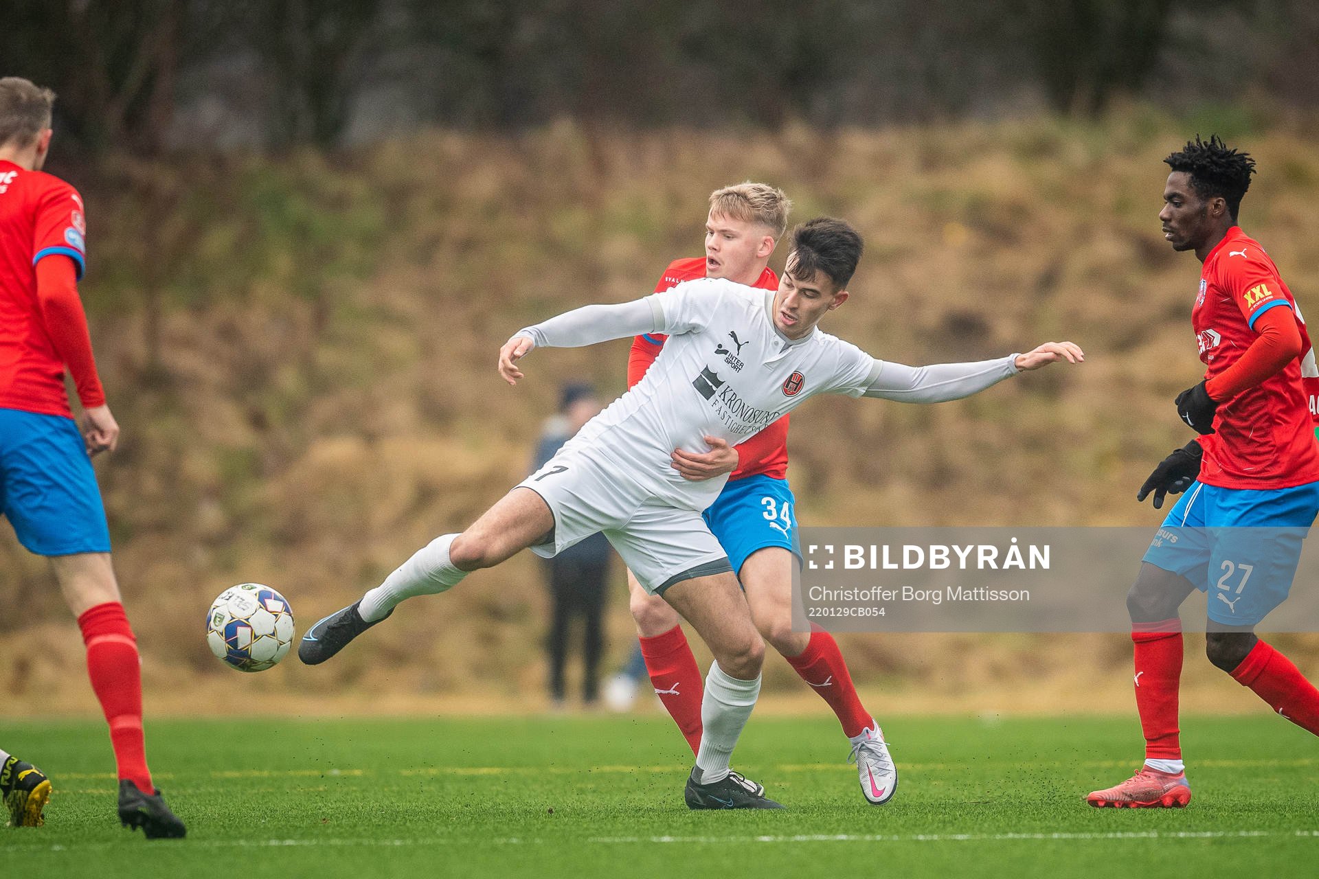 Helsingborgs Leo Frigell Jansson mot Hittarps Teddy Bermudez