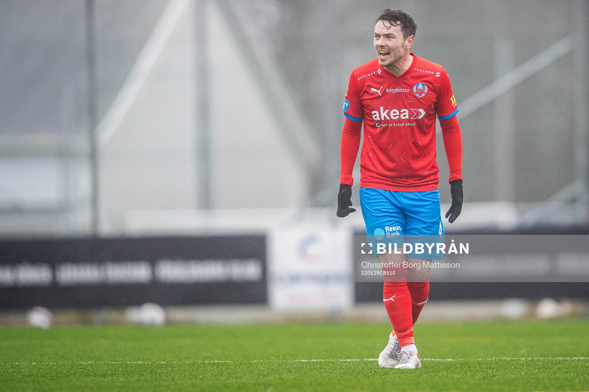 Helsingborgs Viljormur Davidsen reagerar