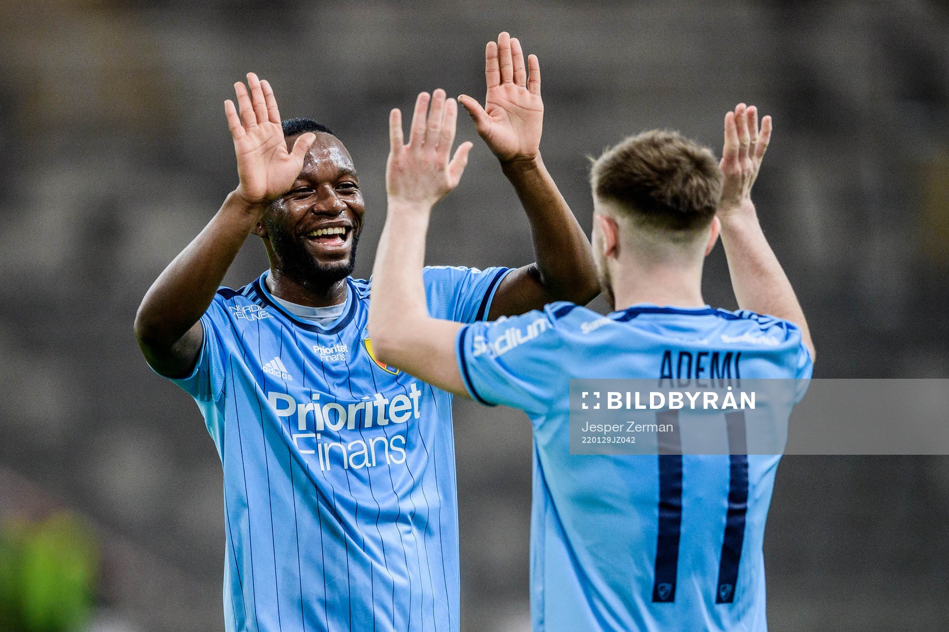 Djurgårdens Emmanuel Banda jublar