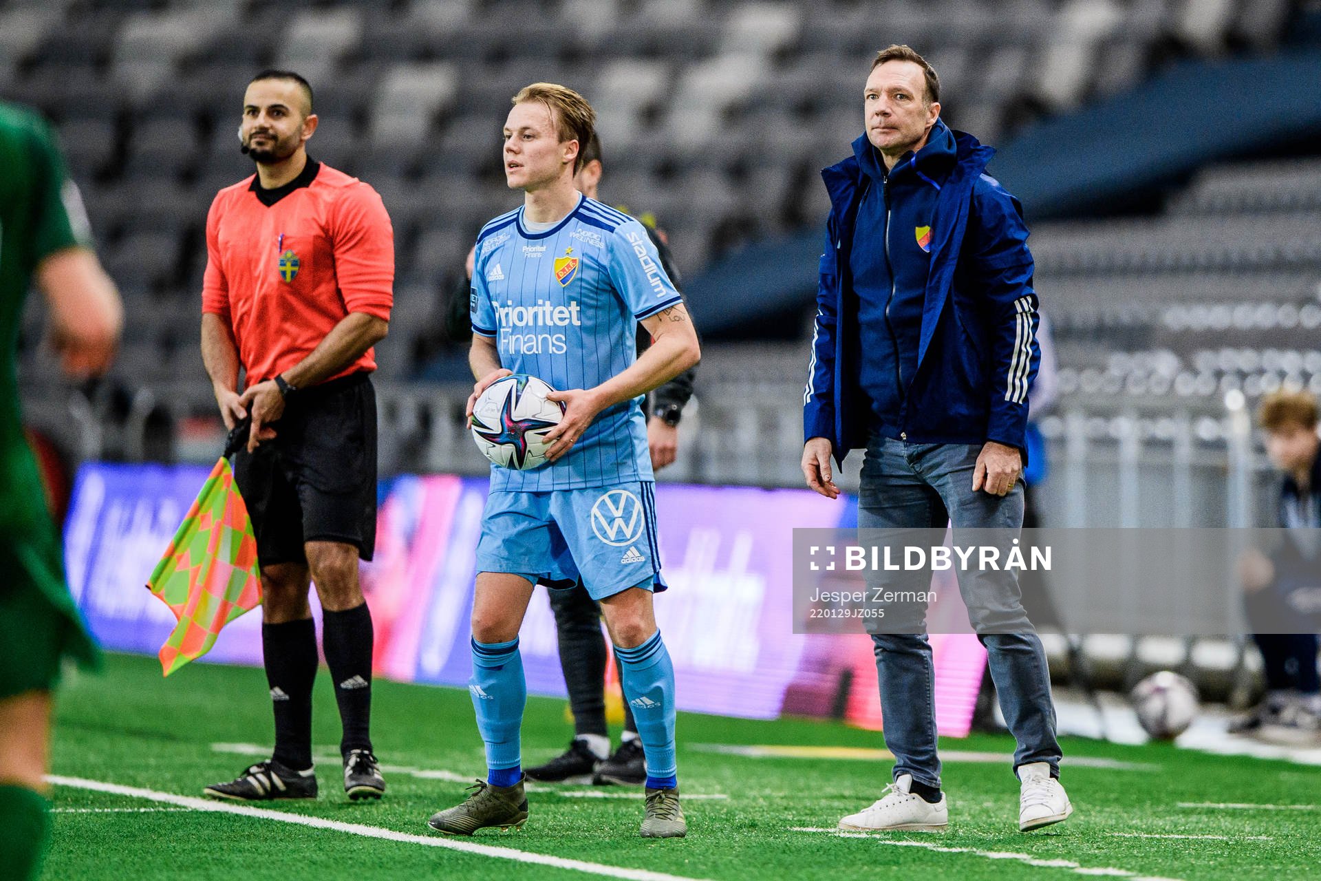 Djurgårdens Elliot Käck och tränare Kim Bergstrand
