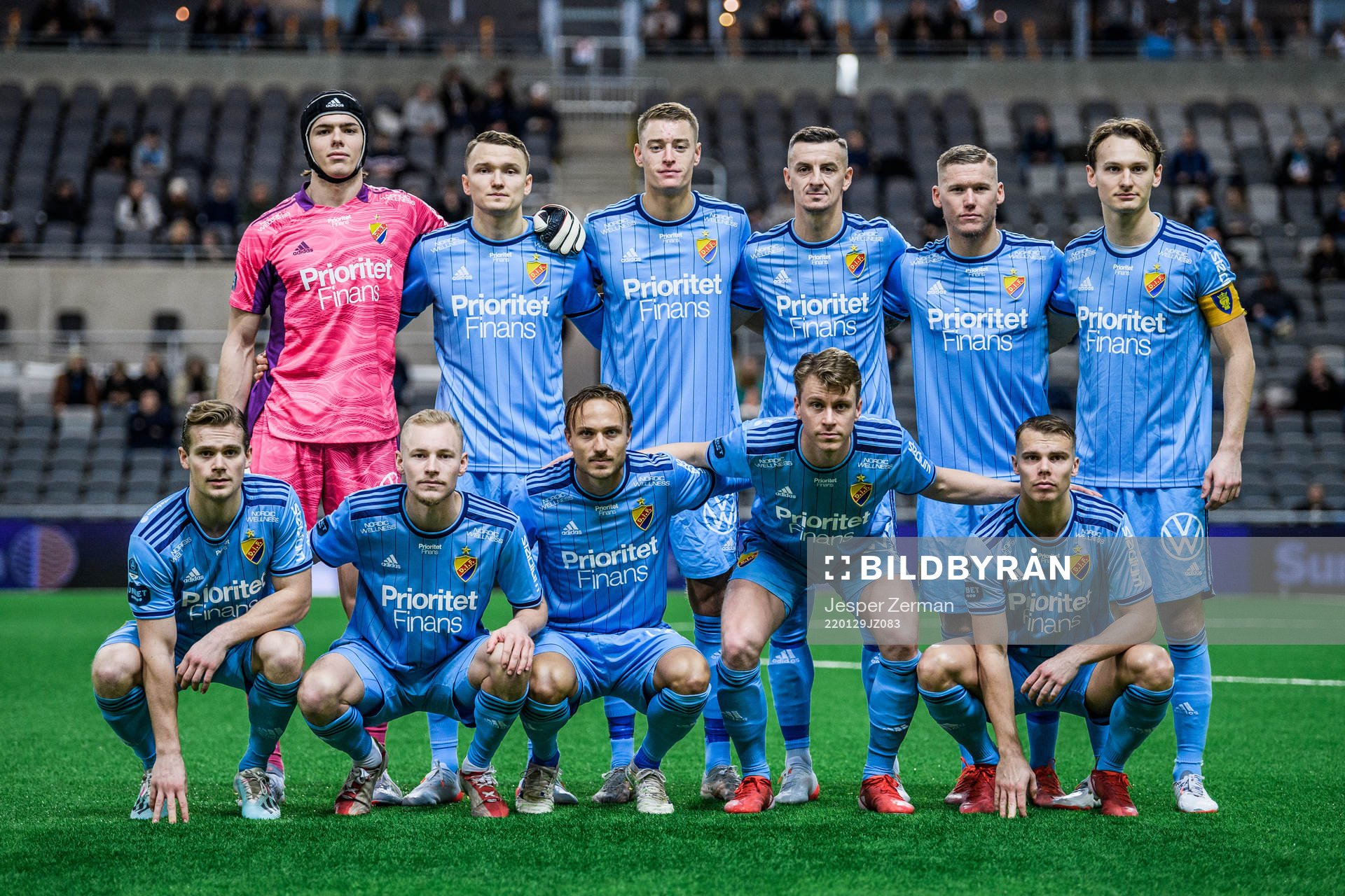 Djurgårdens startelva bestående av målvakt Jacob Widell