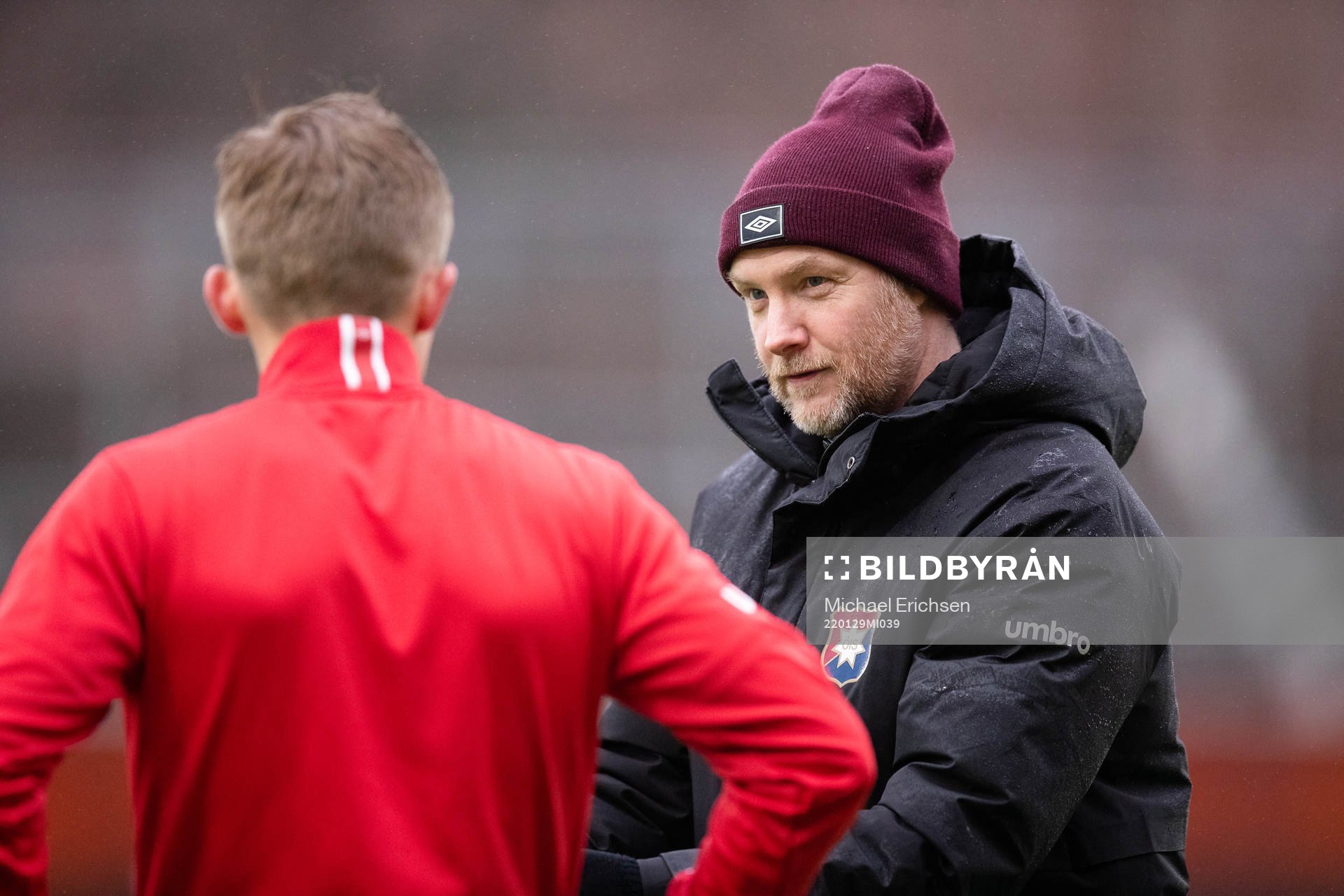 Örgrytes tränare Dane Ivarsson innan fotbollsmatchen i