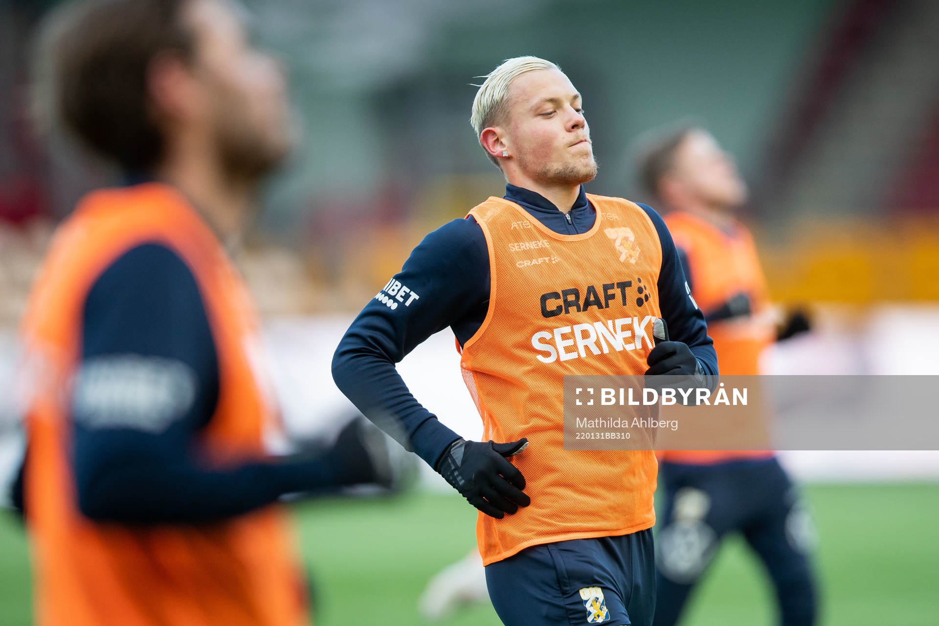 IFK Göteborgs Erik Sorga under träningsmatchen i fotboll mellan Nordsjälland och IFK Göteborg den 31 januari 2022 i Forum. 