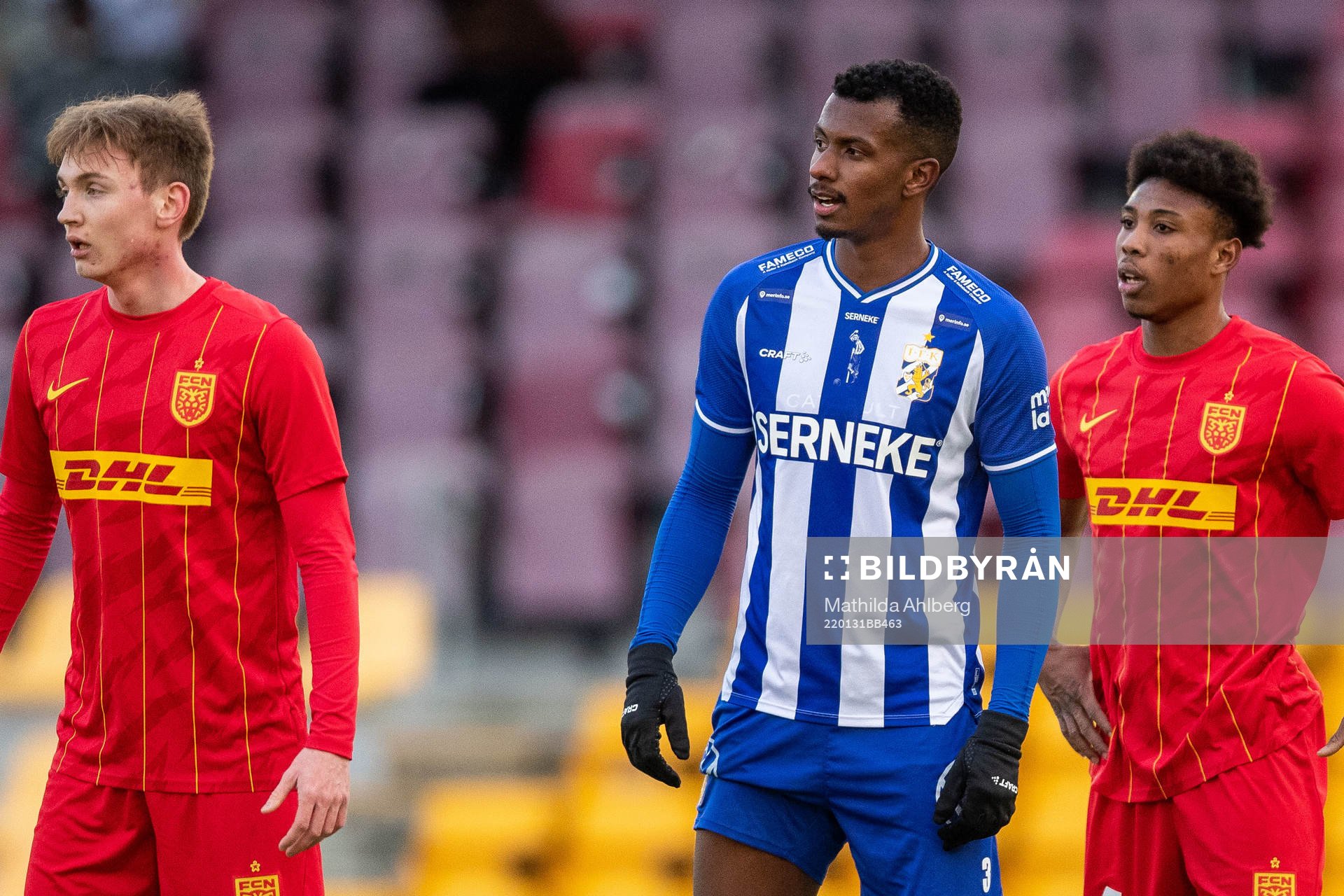 IFK Göteborgs Bernardo Vilar Estevao Jeronimo under träningsmatchen i fotboll mellan Nordsjälland och IFK Göteborg den 31 januari 2022 i Forum.