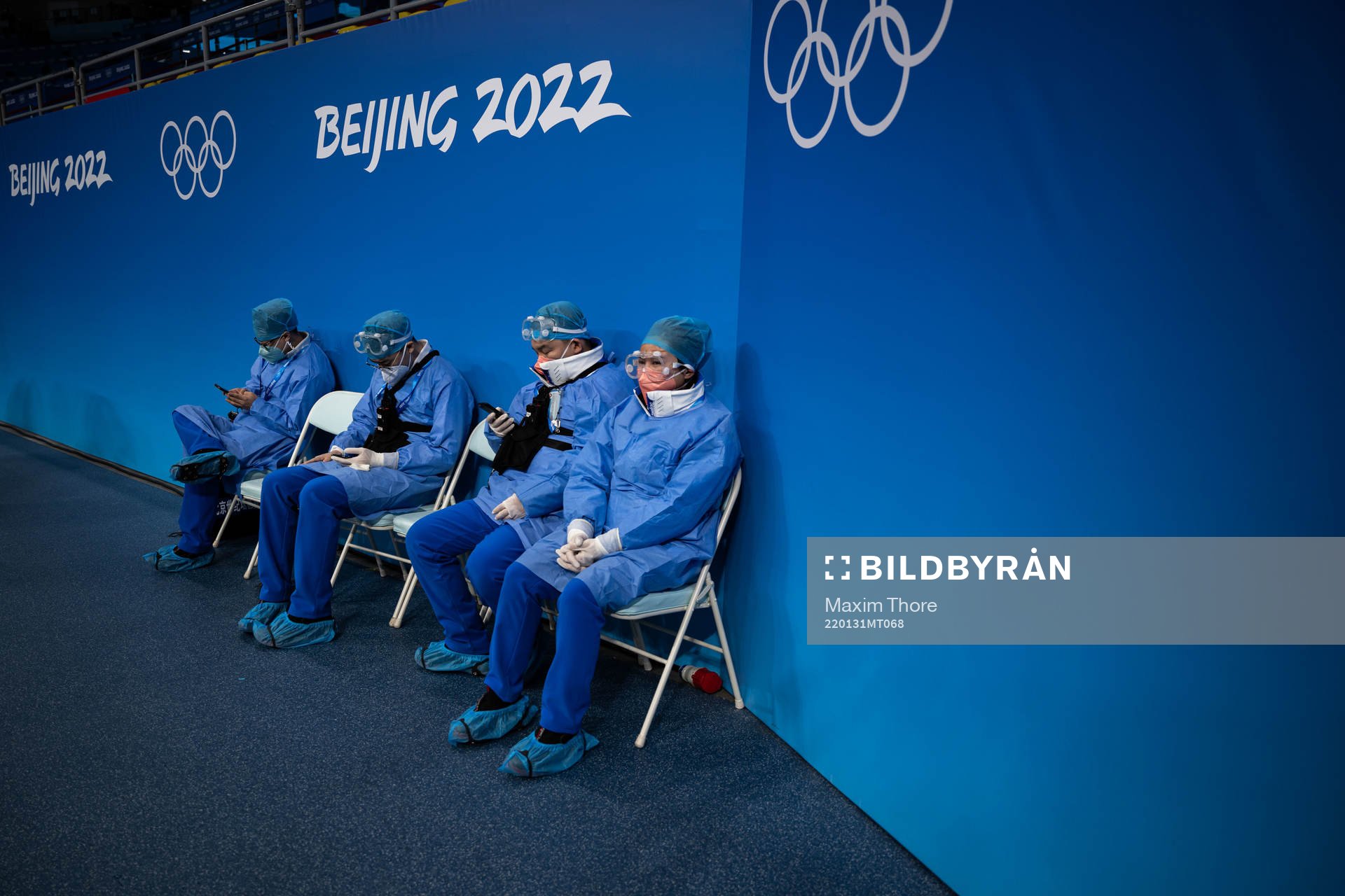 Medical personel in personal protective gear