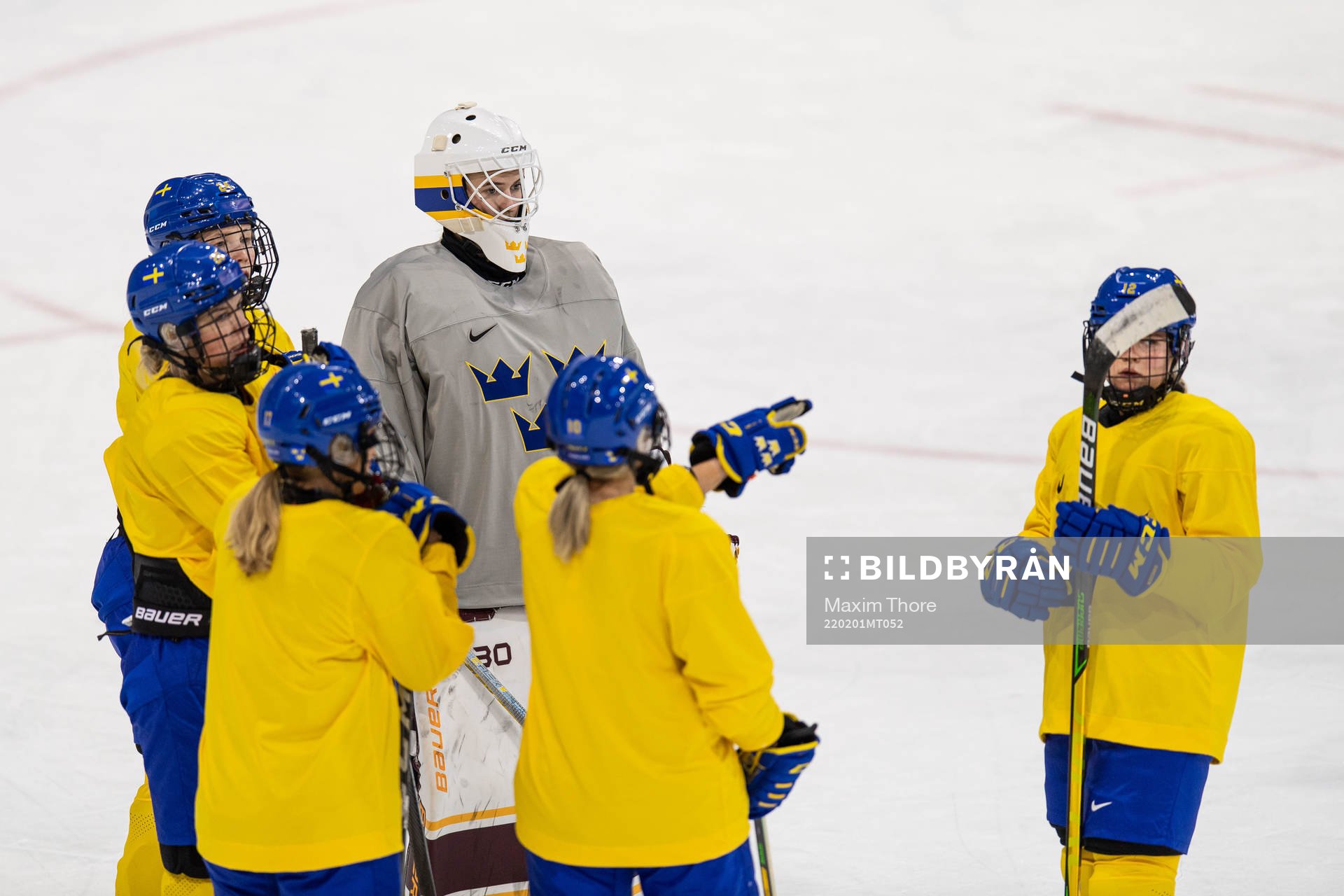 Goaltender Emma Söderberg of Sweden women's ice hockey team