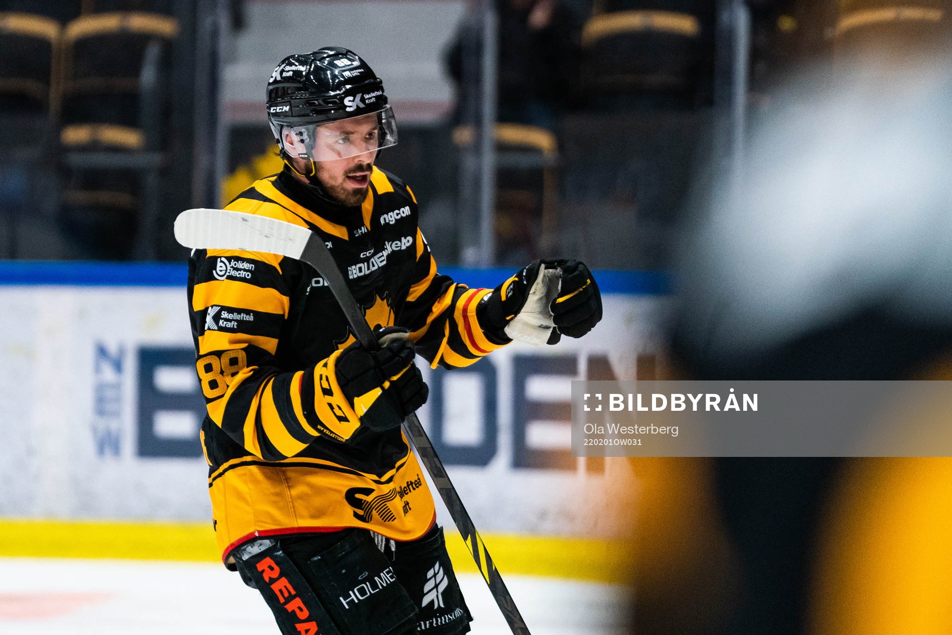 Skellefteås Jayce Hawryluk jublar