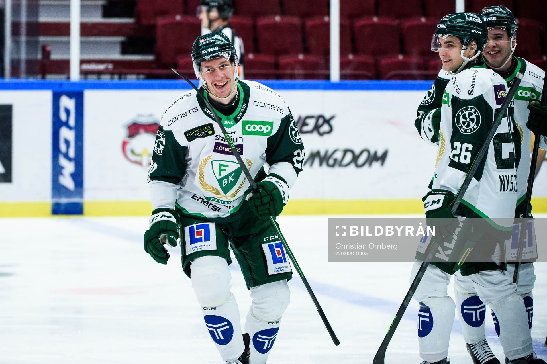 Färjestads Mattias Göransson jublar