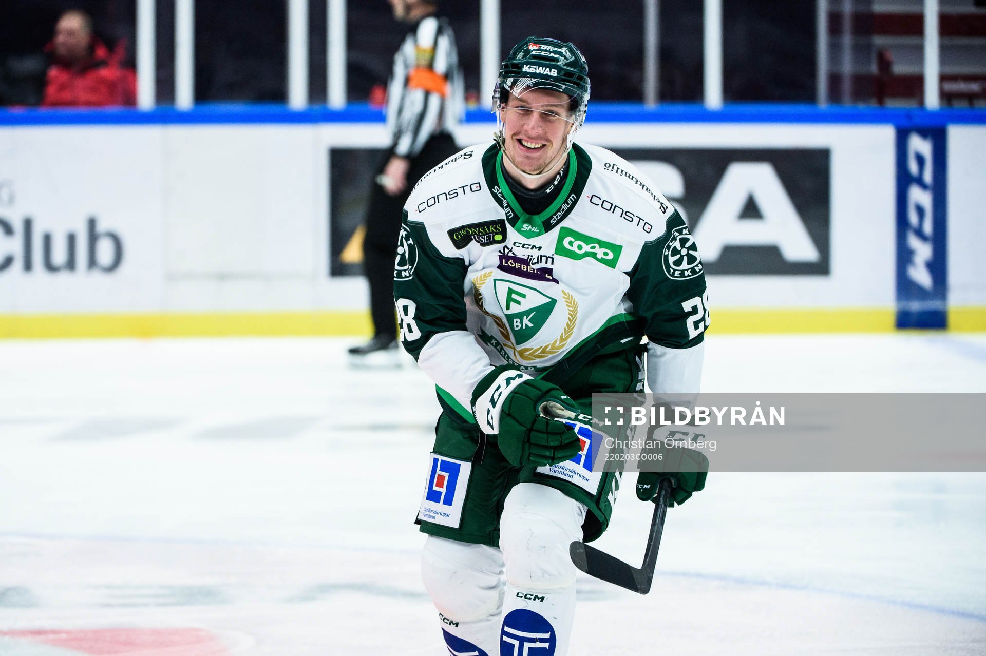 Färjestads Mattias Göransson jublar