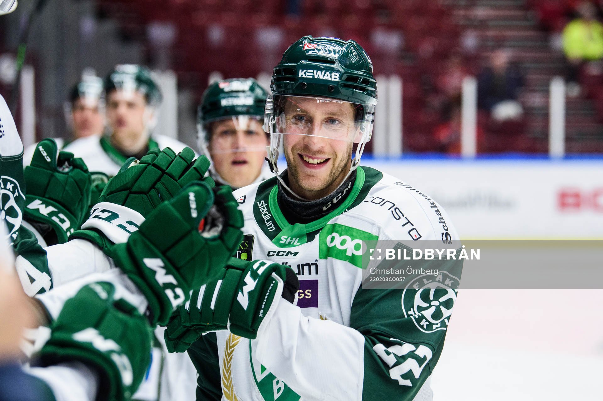 Färjestads Per Åslund jublar