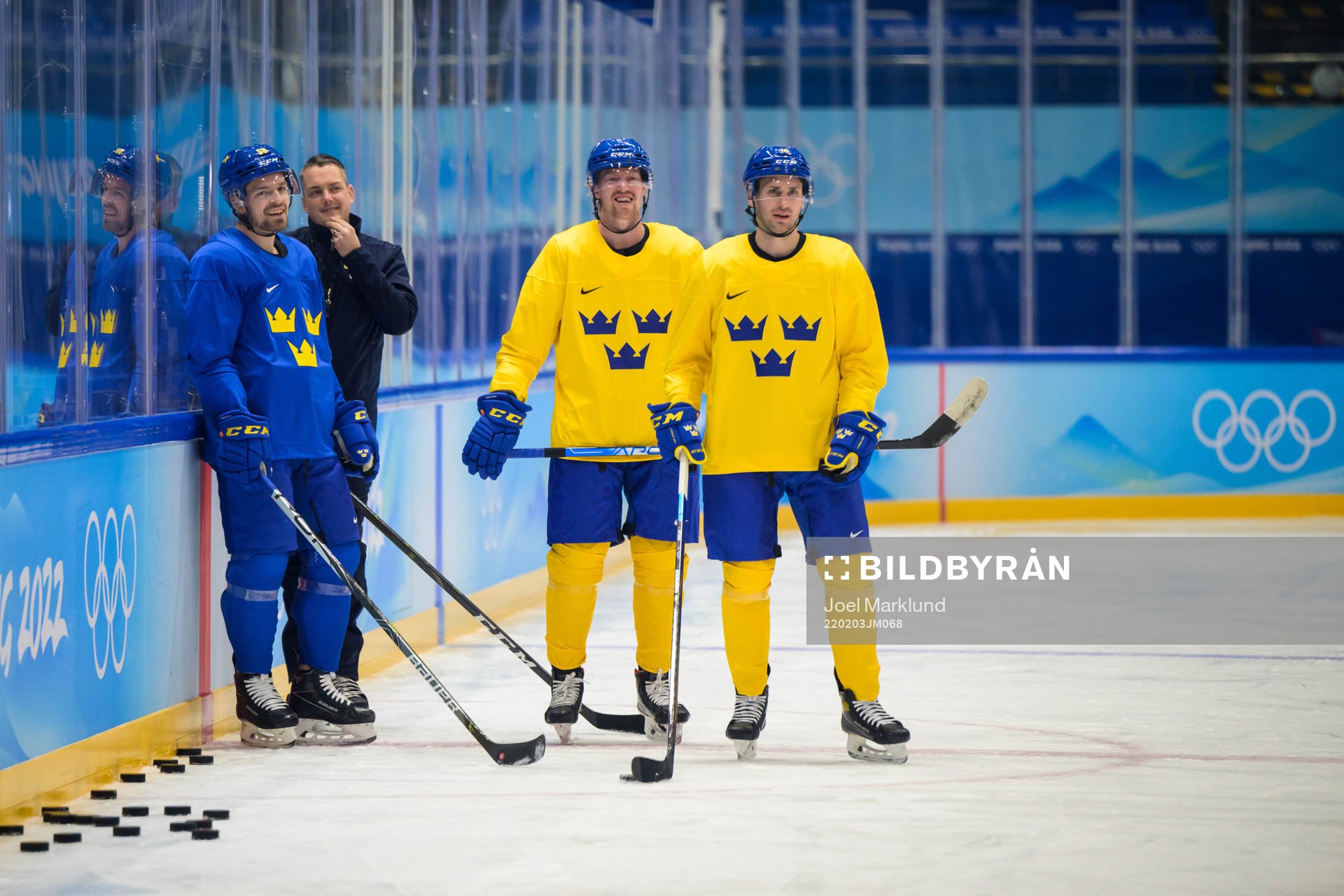 Anton Lander, scouting coach Tomas Montén, Joakim