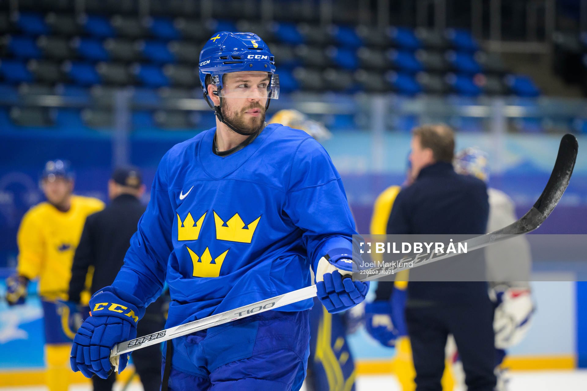 Oscar Fantenberg of the Swedish national men's ice hockey