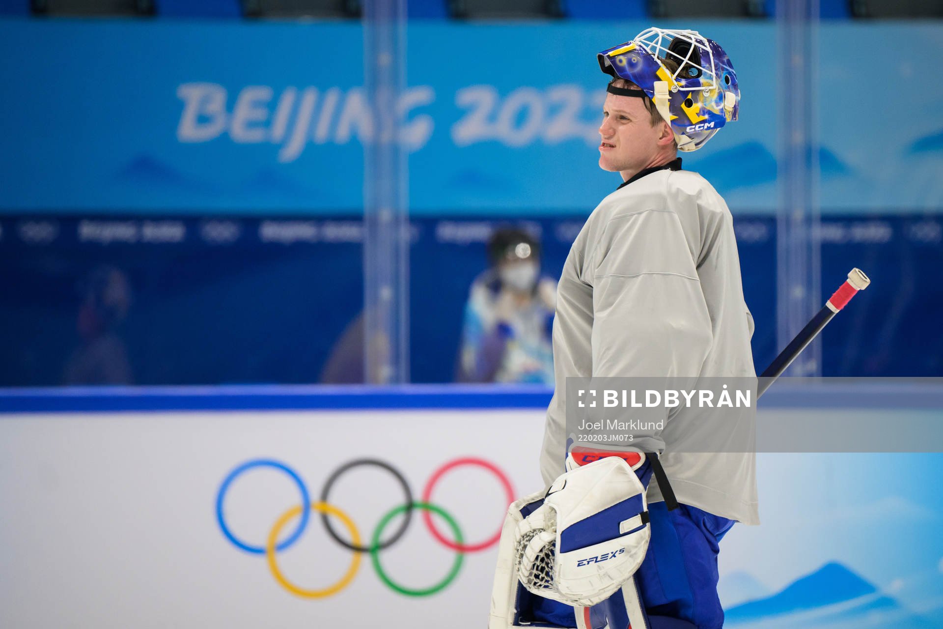 Goaltender Lars Johansson of the Swedish national men's ice