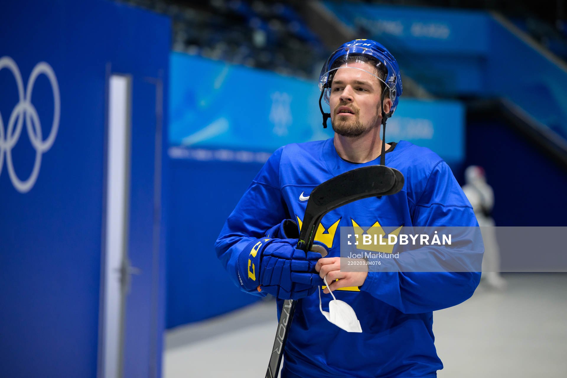 Anton Lander of the Swedish national men's ice hockey team