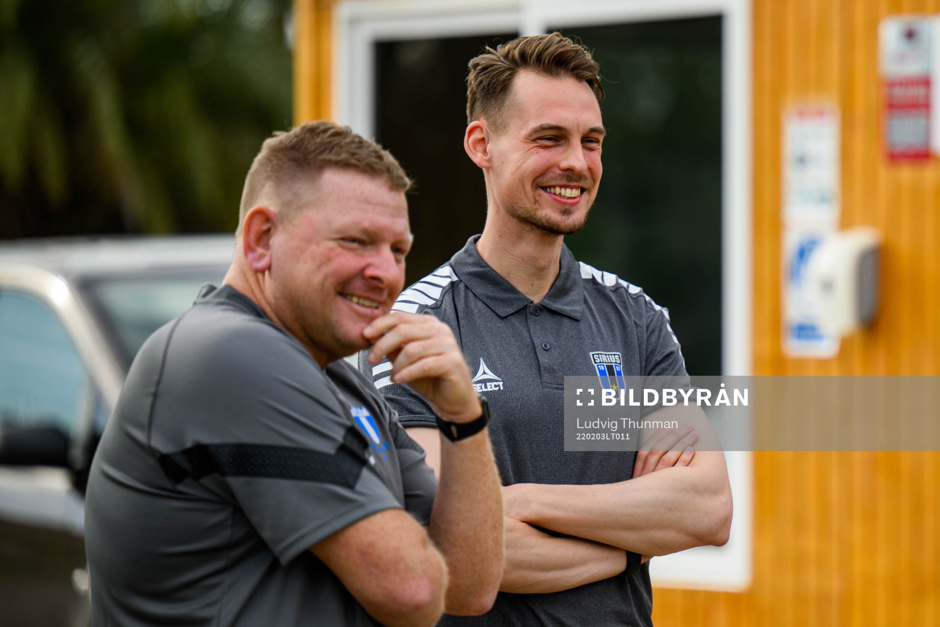 Sportkoordinator Alf Westerberg och Sirius tränare Daniel