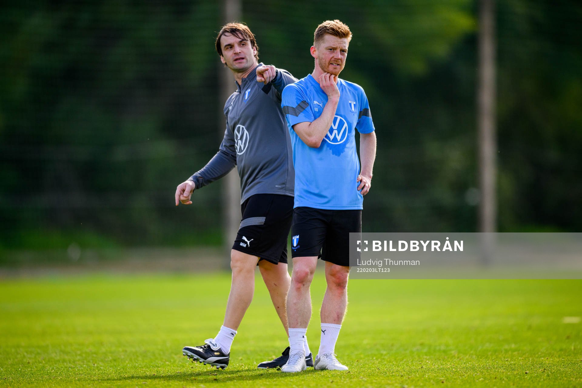Tränare Milos Milojevic och Anders Christiansen