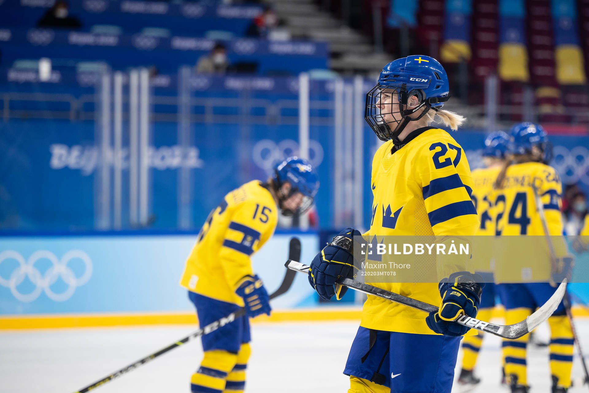 Emma Nordin of Sweden looks dejected