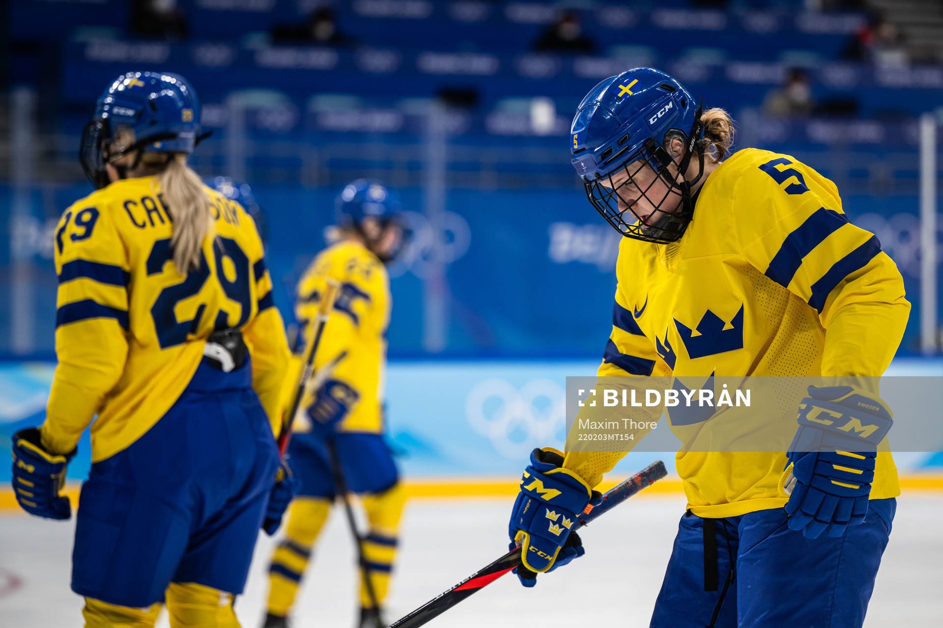 Johanna Fällman of Sweden looks dejected