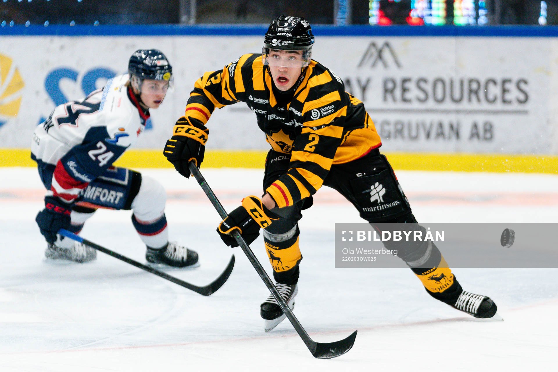 Linköpings Elliot Ekmark och Skellefteås Adam Wilsby