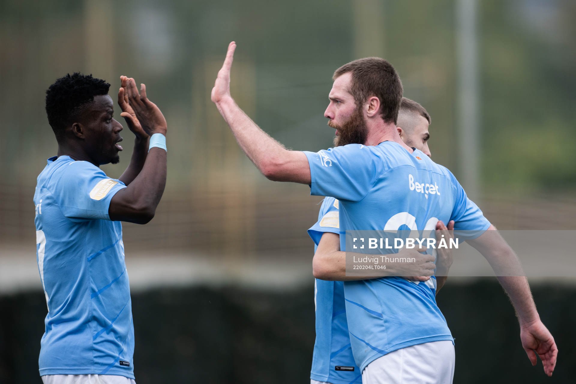 Malik Abubakari, Jo Inge Berget and Patriot Sejdiu