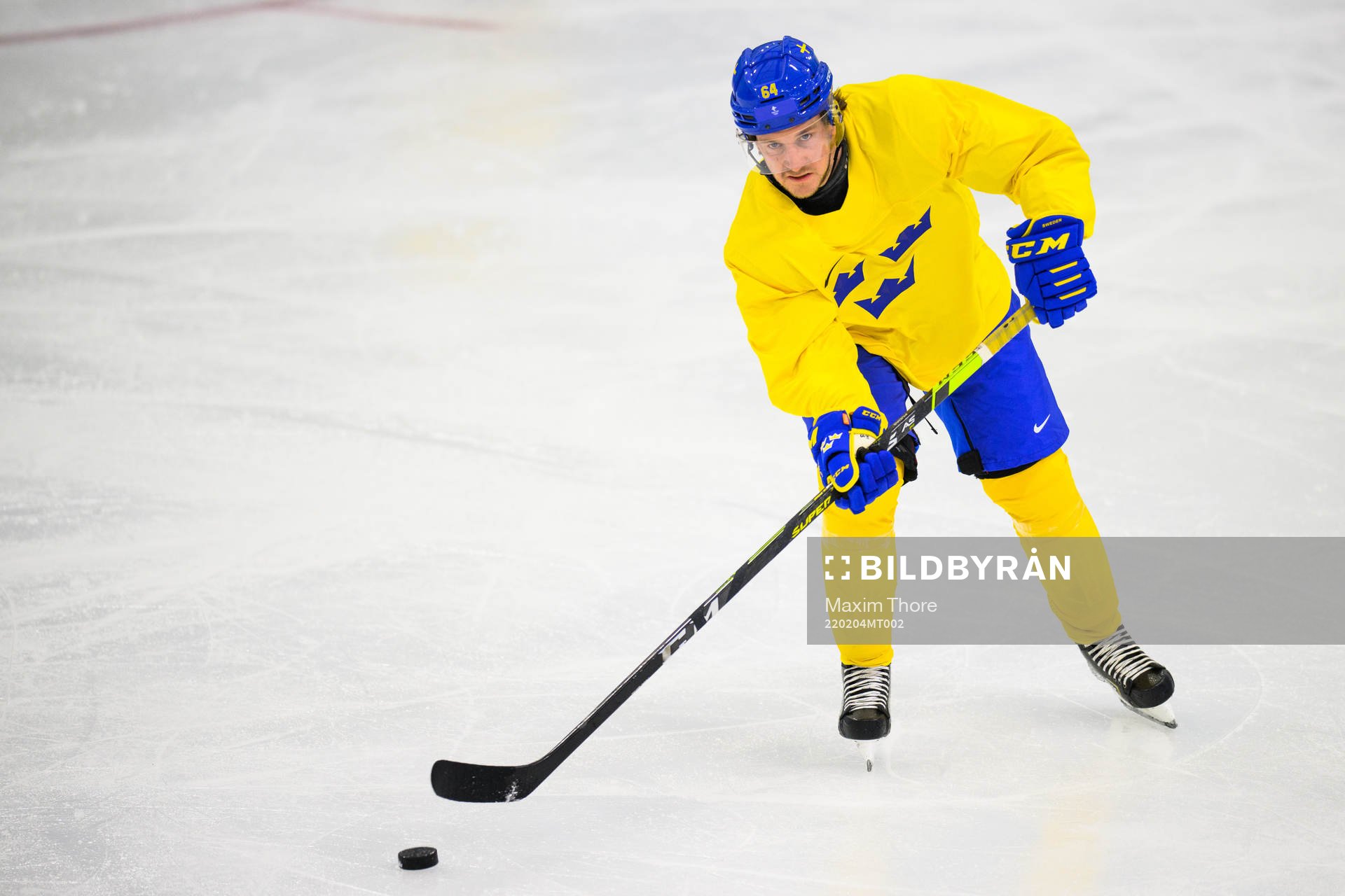 Jonathan Pudas of the Swedish men’s national ice hockey