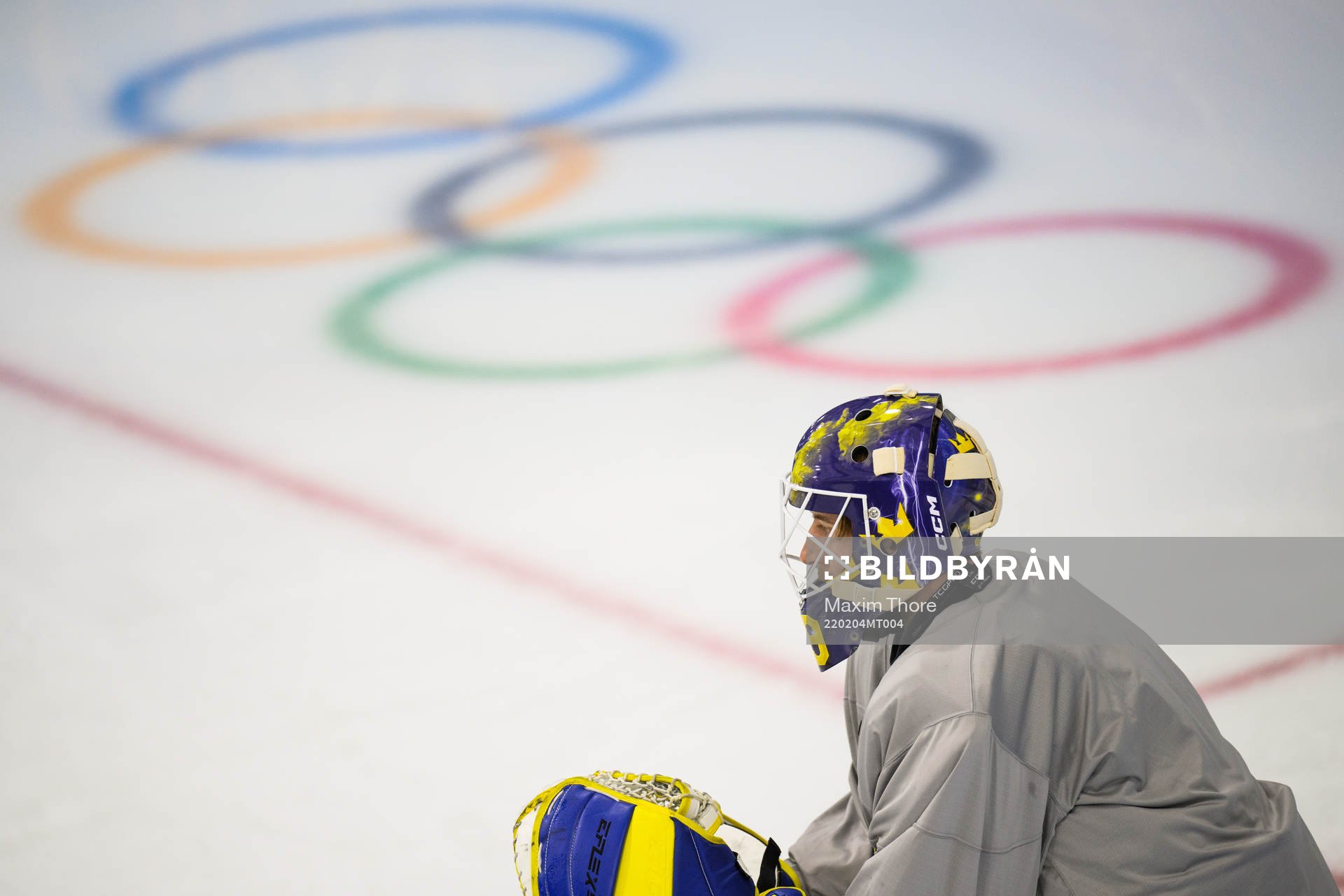 Goaltender Adam Reideborn of the Swedish men’s national