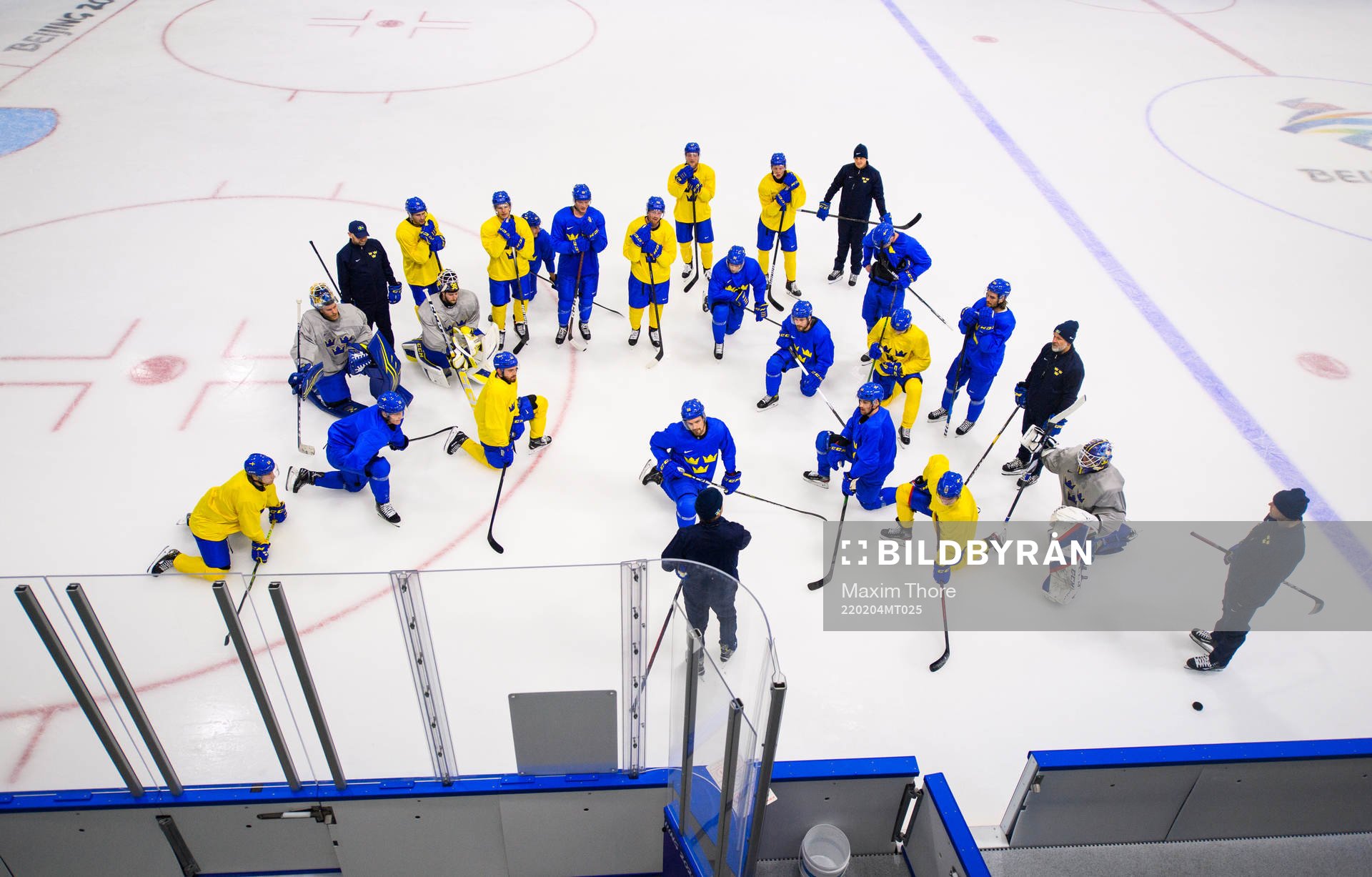 Players of the Swedish men’s national ice hockey team at
