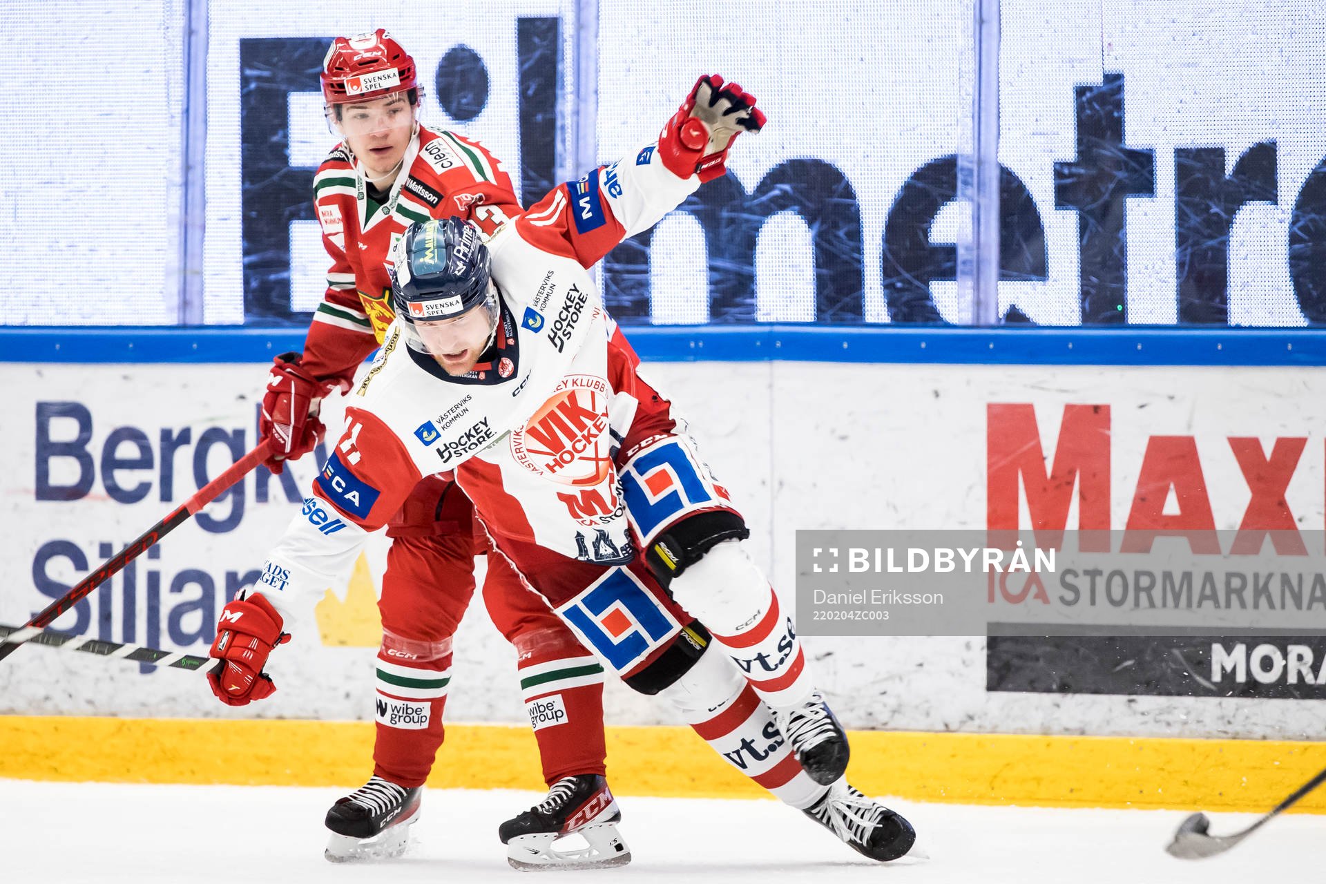 Moras Olle Strandell  och Västerviks Alexander Hilmerson