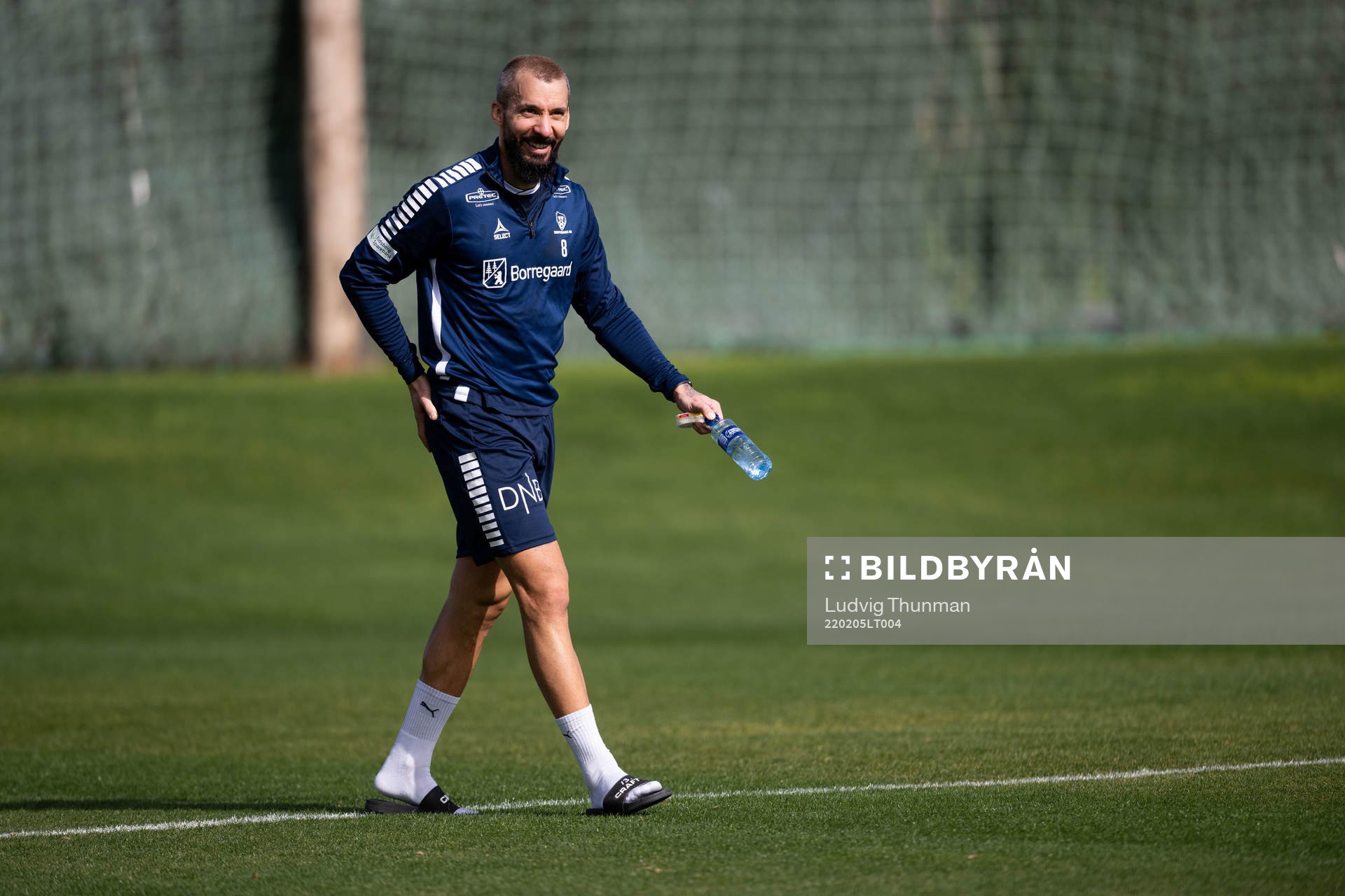 Sarpsborgs Guillermo Molins under en fotbollsträning med Malmö FF den 5 februari 2022 i Marbella. 