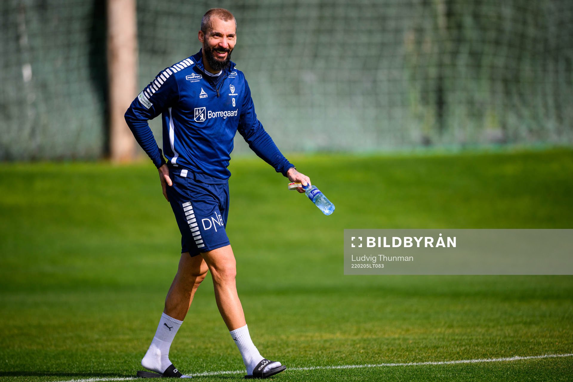 Sarpsborg 08 Guillermo Molins besöker en fotbollsträning