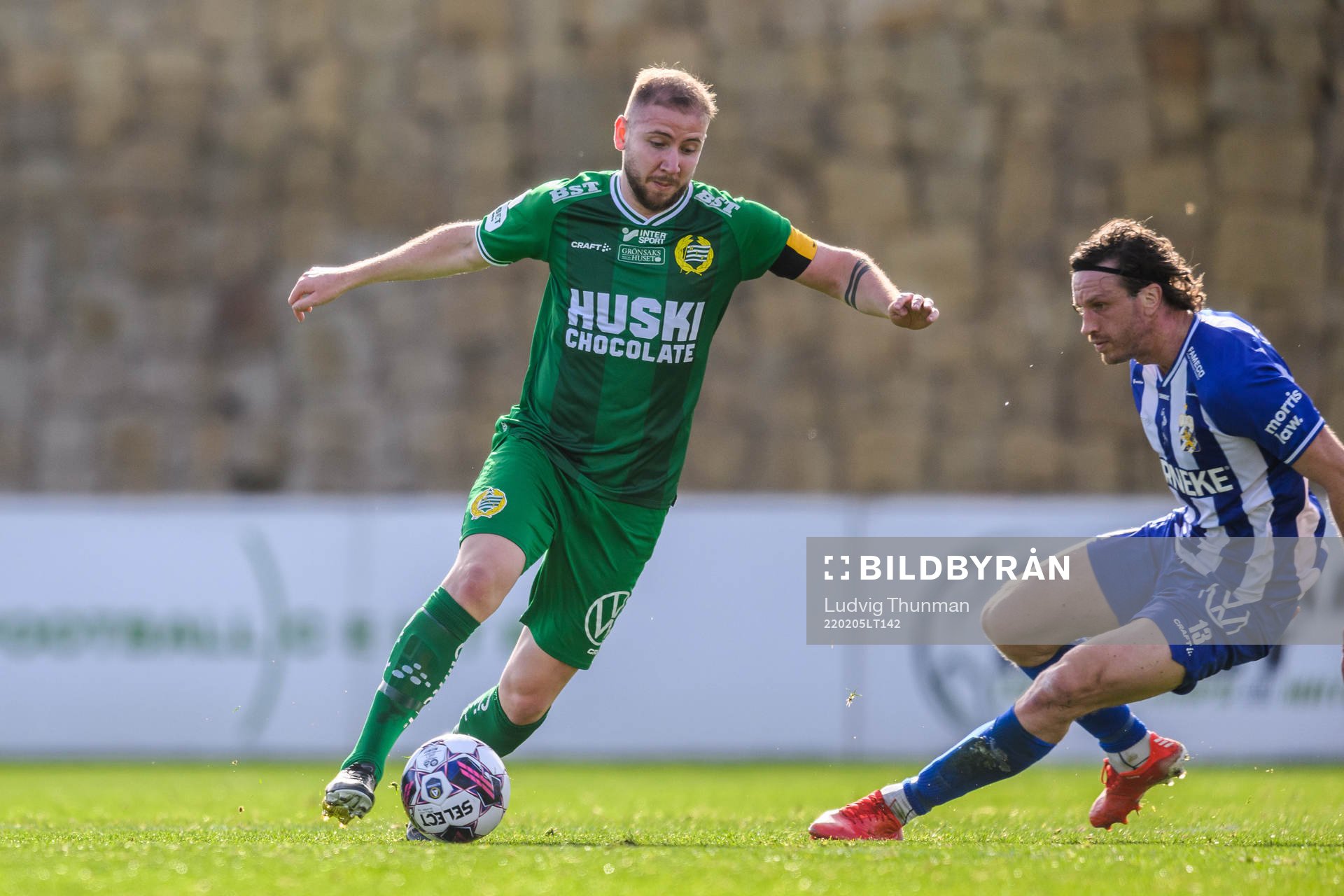 Hammarbys Darijan Bojanic och IFK Göteborgs Gustav Svensson