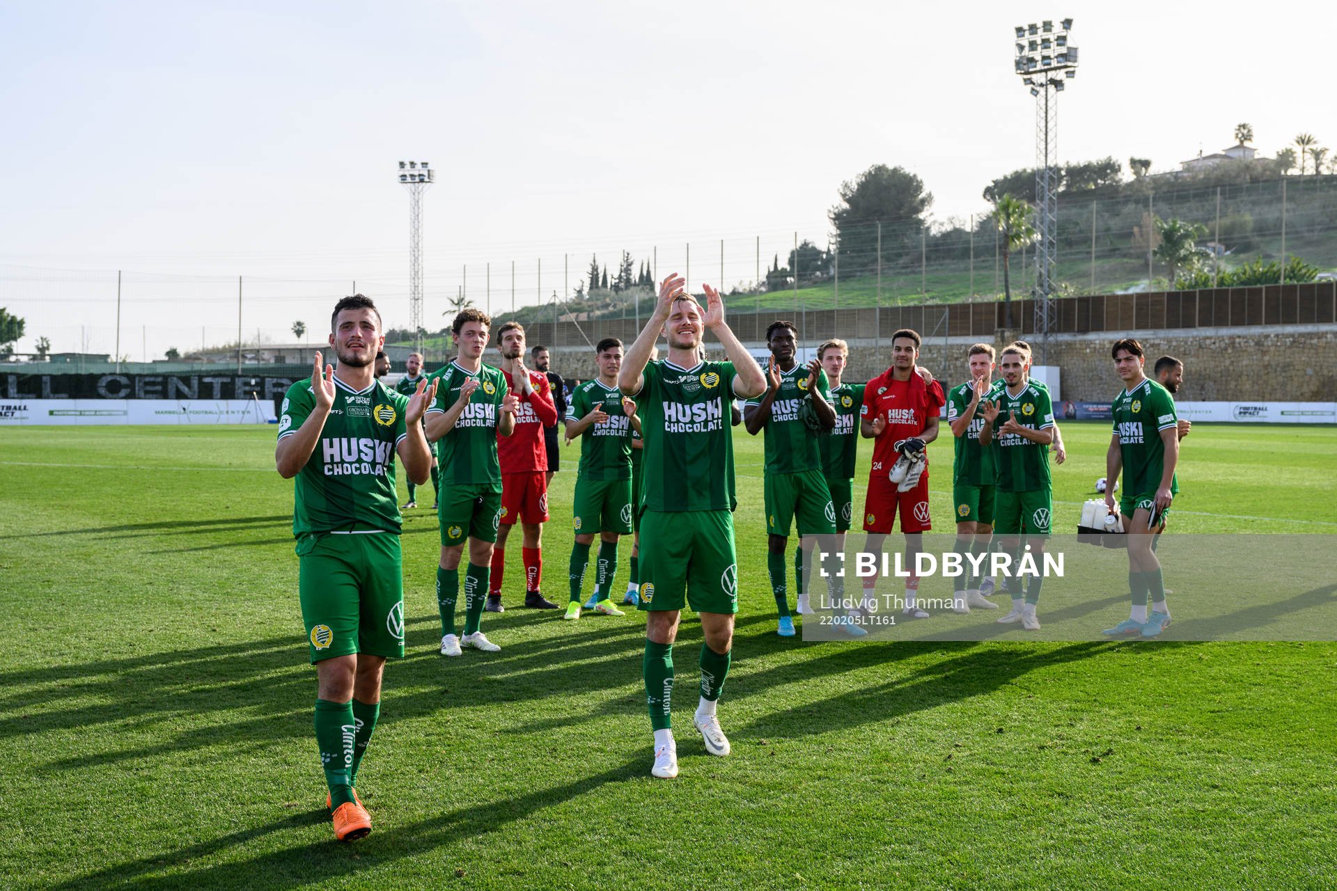 Hammarbys spelare jublar