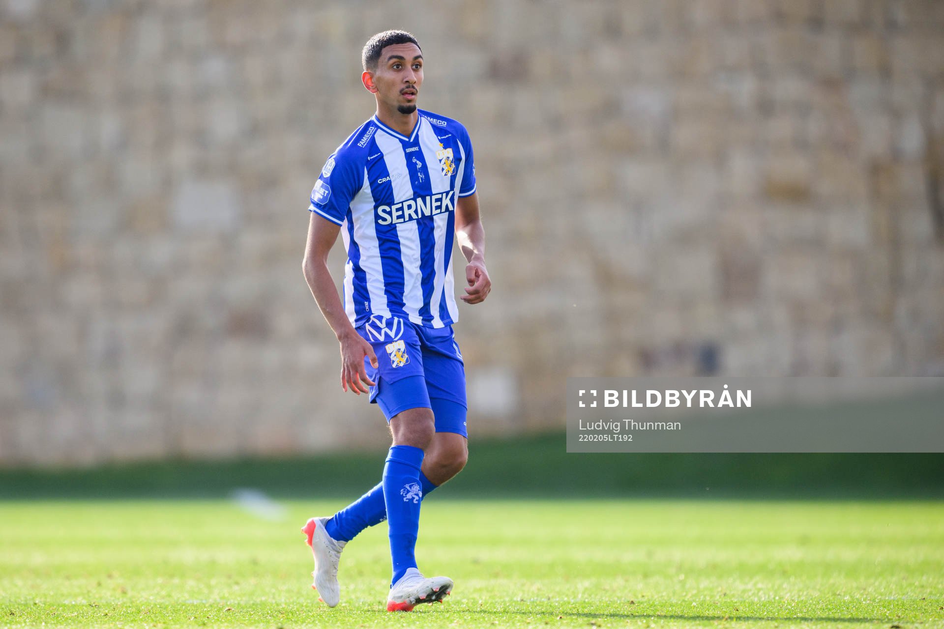 IFK Göteborgs Bernardo Vilar Estevao Jeronimo under träningsmatchen i fotboll mellan Hammarby och IFK Göteborg den 5 februari 2022 i Marbella.