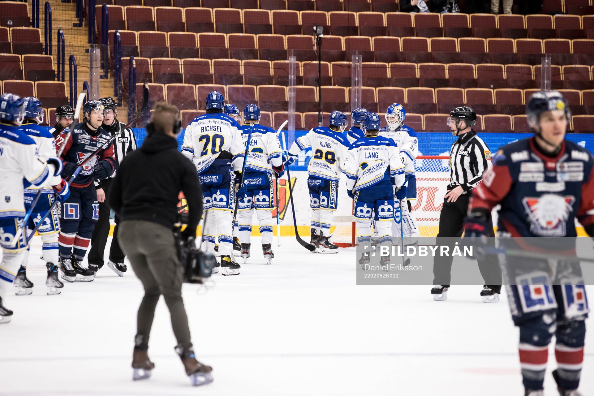 Leksands spelarna jublar