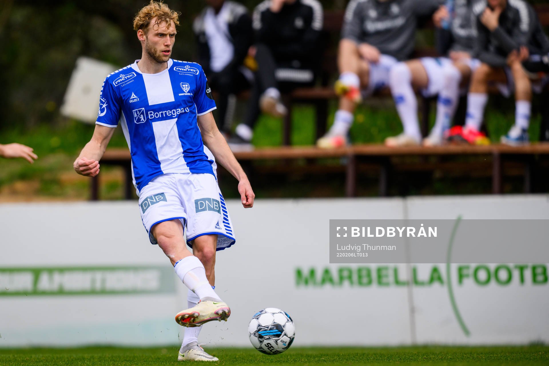 Jonathan Lindseth of Sarpsborg 08 during the friendly match between Sirius and Sarpsborg 08 on February 6, 2022 in Marbella. 