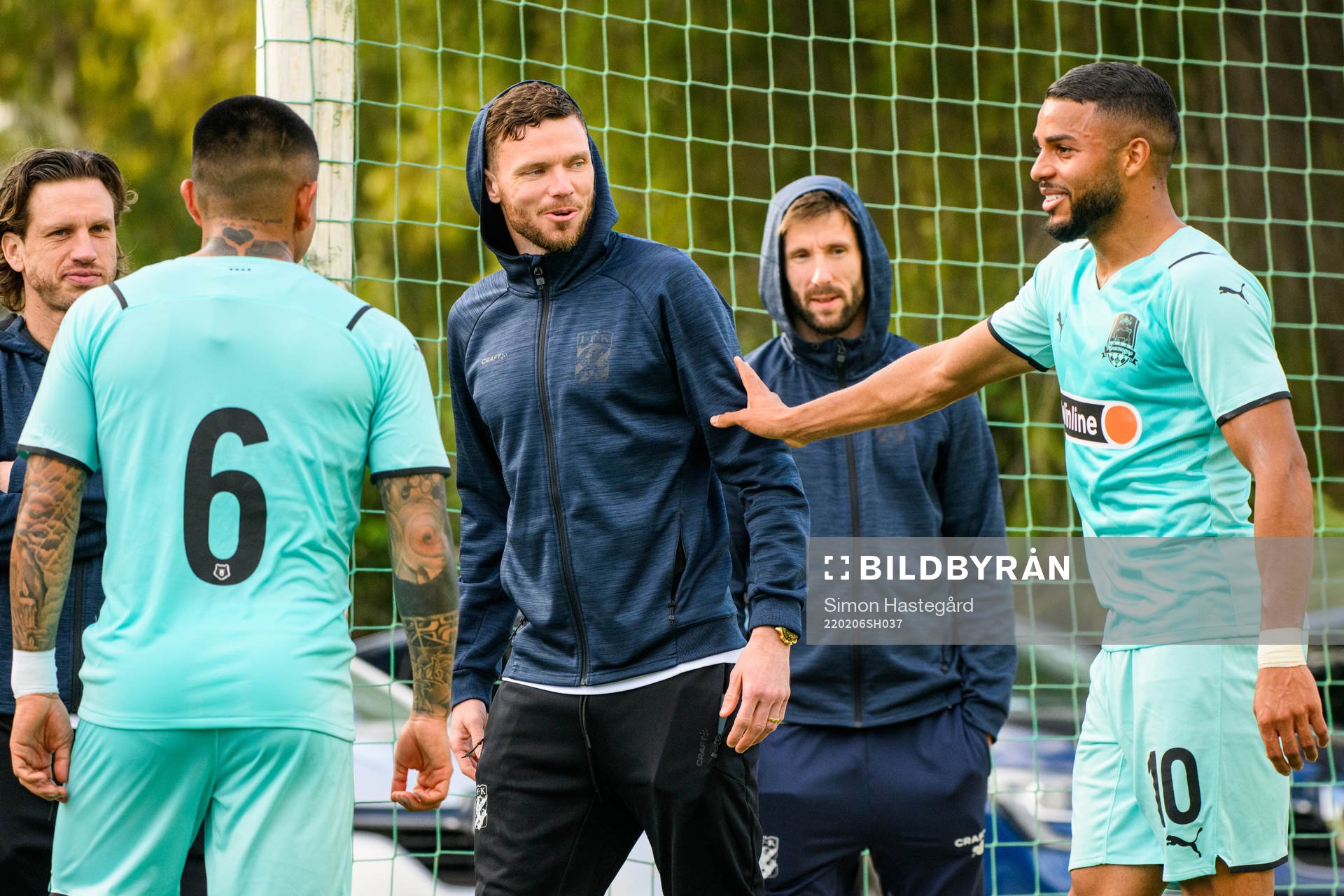 Marcus Berg of IFK Göteborg and Wanderson Maciel of Krasnodar during the Friendly match between Häcken and Krasnodar on February 6, 2022 in Marbella.