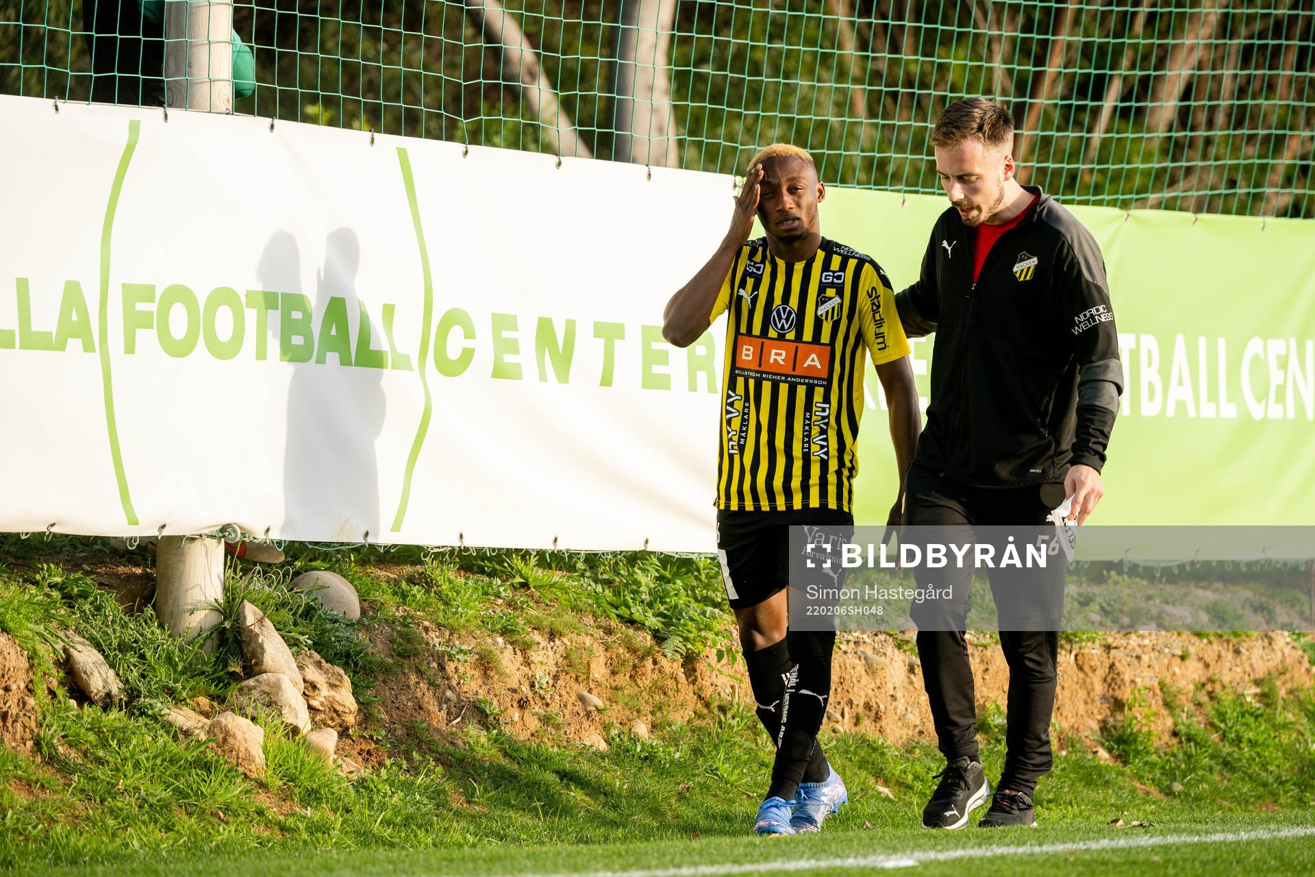 Benie Traore of Häcken in pain