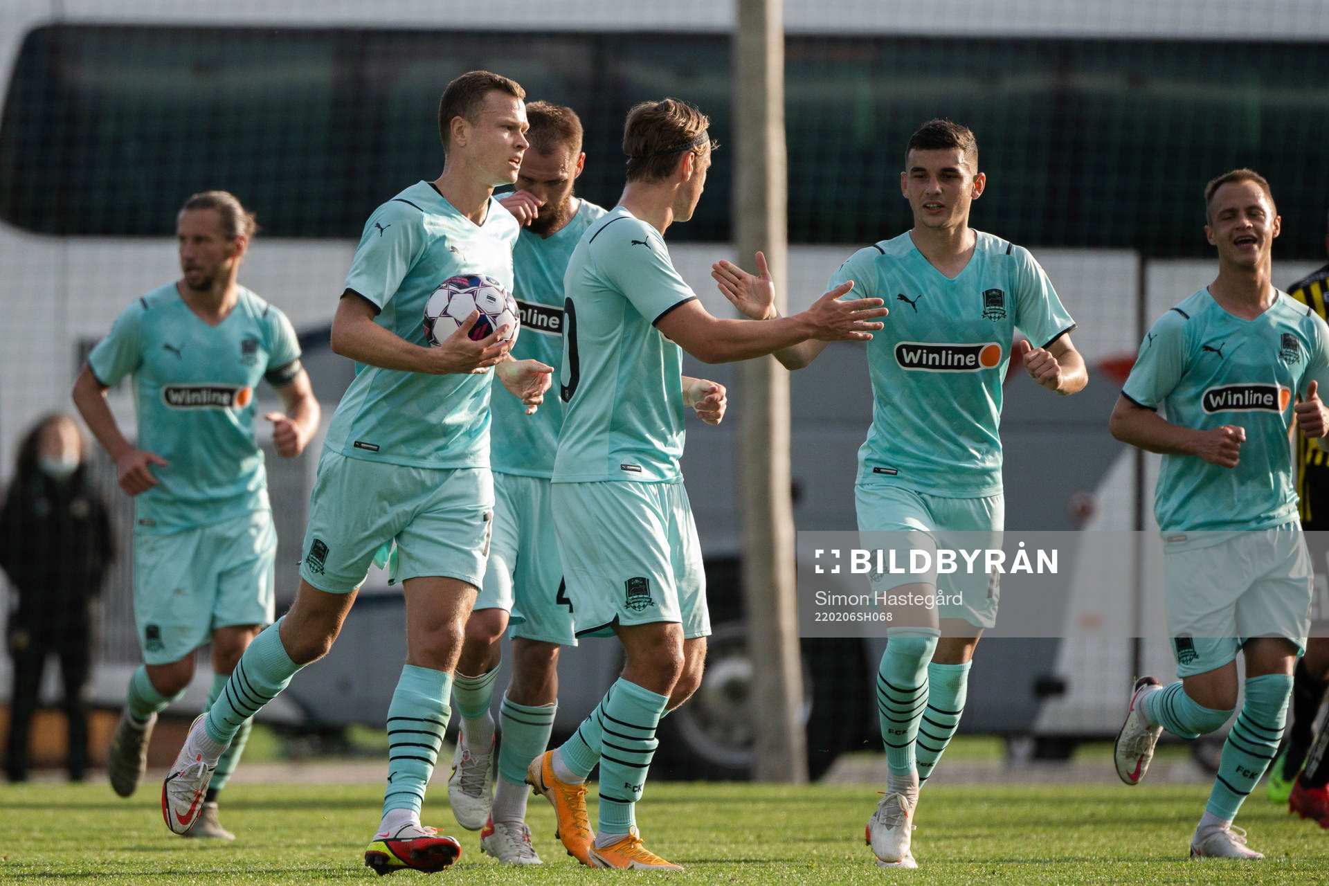 Viktor Claesson of Krasnodar celebrates the 1-1 goal by