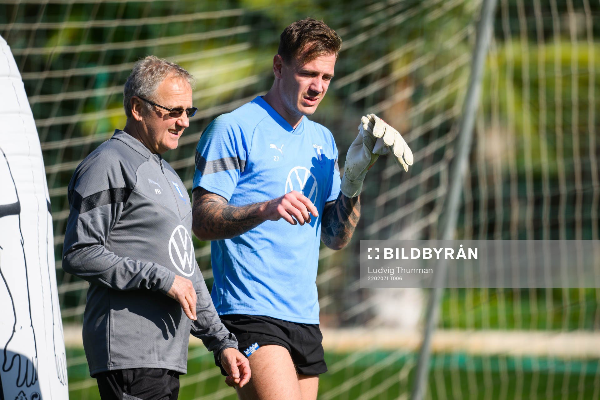Läkaren Pär Herbertsson och Malmö FFs målvakt Johan