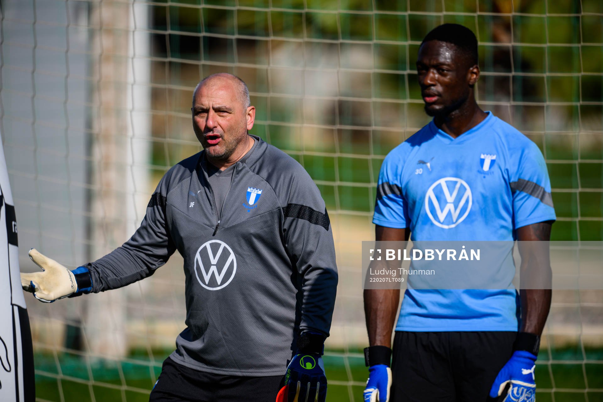 Målvaktstränare Jonnie Fedel och målvakt Ismael Diawara