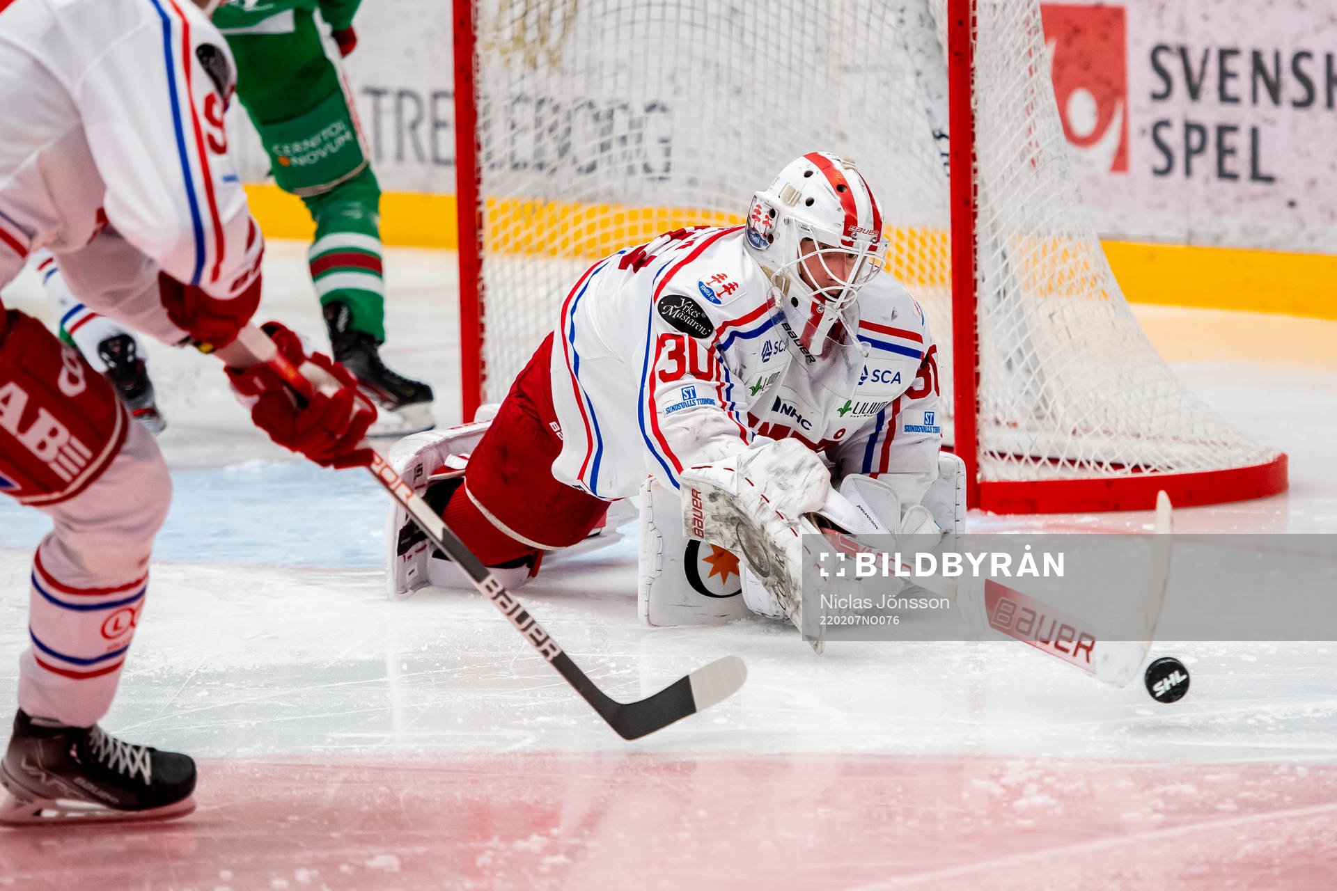under ishockeymatchen i SHL mellan Rögle och Timrå