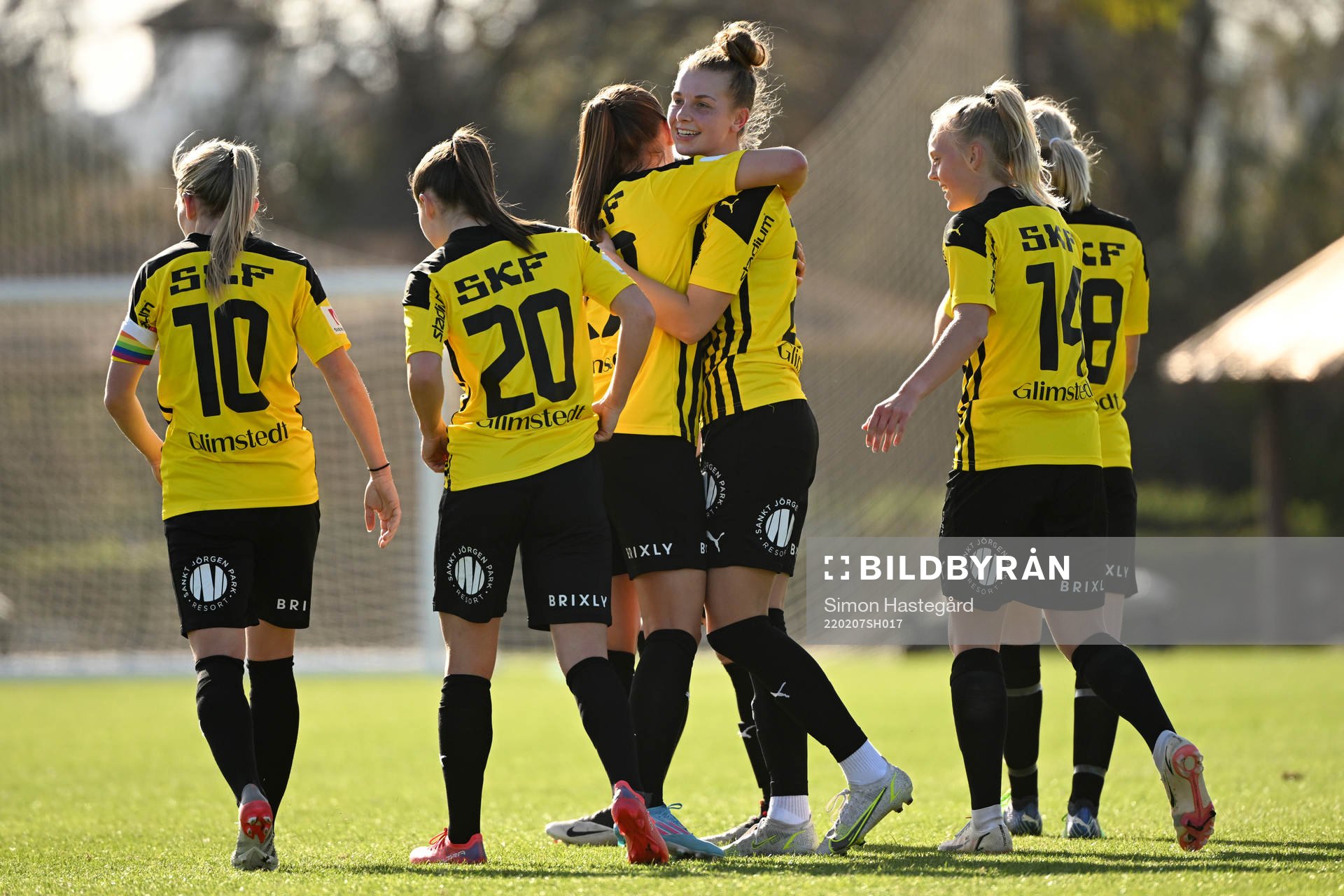 Dilja Yr Zomers of Häcken celebrates after scorign 1-0 during the Friendly match between Brann and Häcken on February 7, 2022 in Marbella.