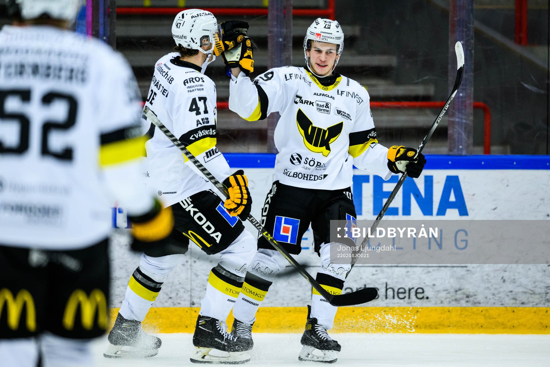Västerås Gabriel Kangas (h) jublar